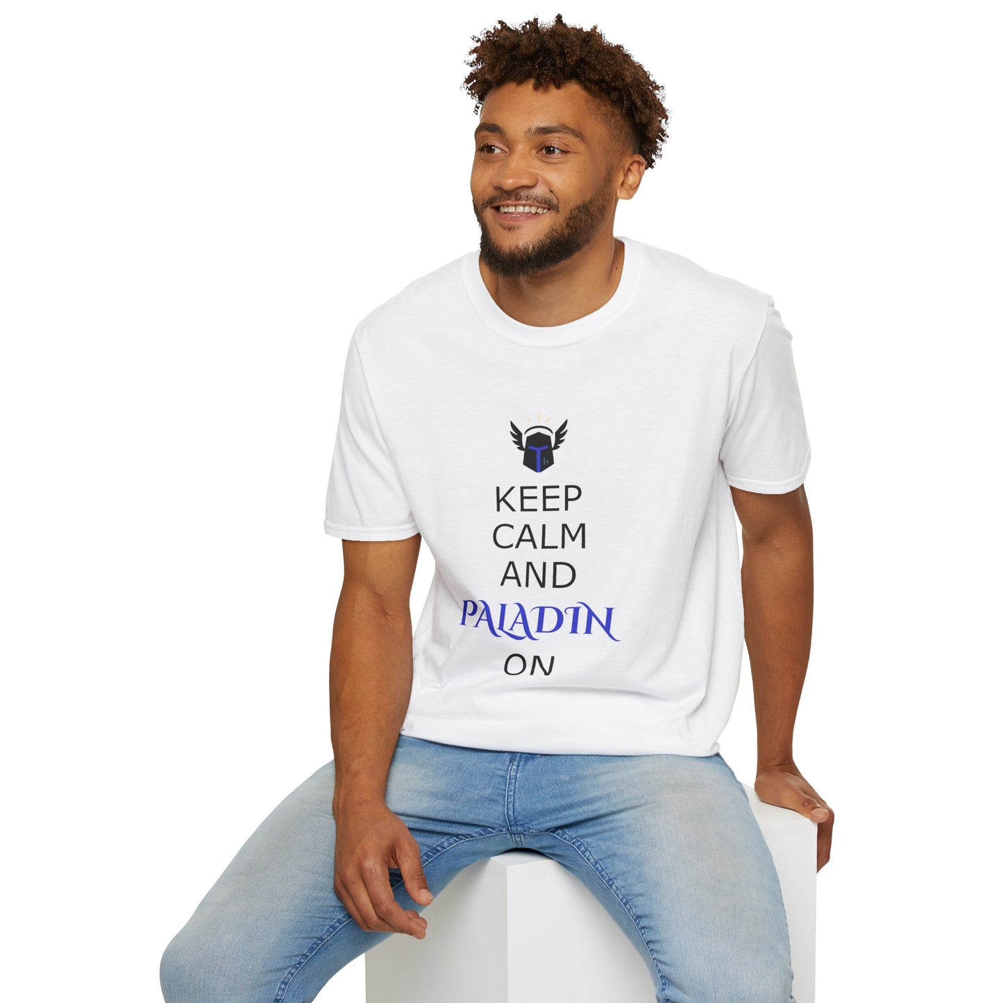 Keep Calm and Paladin On T-Shirt, Unisex Gaming Tee, Geeky Shirt, D&D Apparel, Casual Gift for Gamers, Unique Fantasy Merch