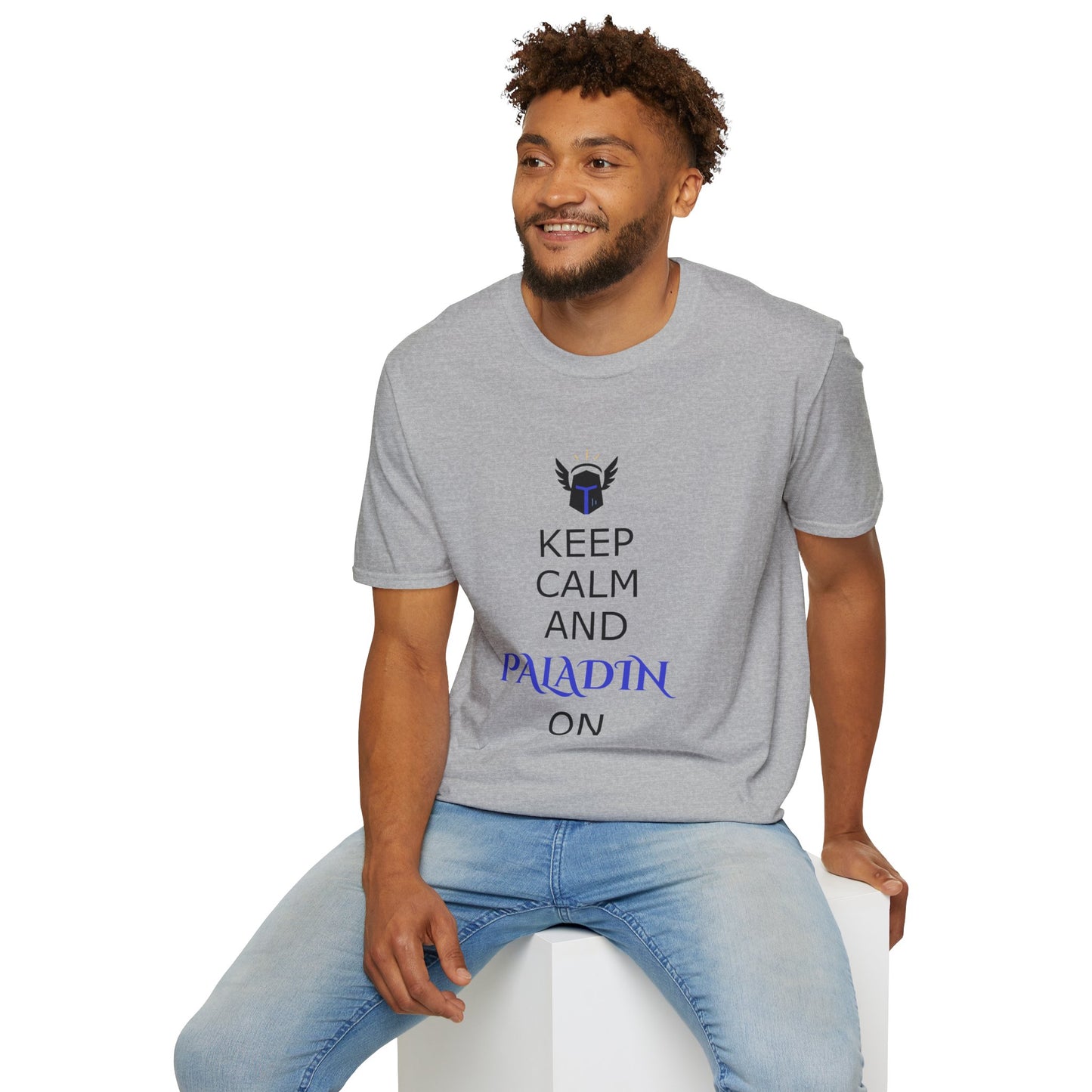 Keep Calm and Paladin On T-Shirt, Unisex Gaming Tee, Geeky Shirt, D&D Apparel, Casual Gift for Gamers, Unique Fantasy Merch