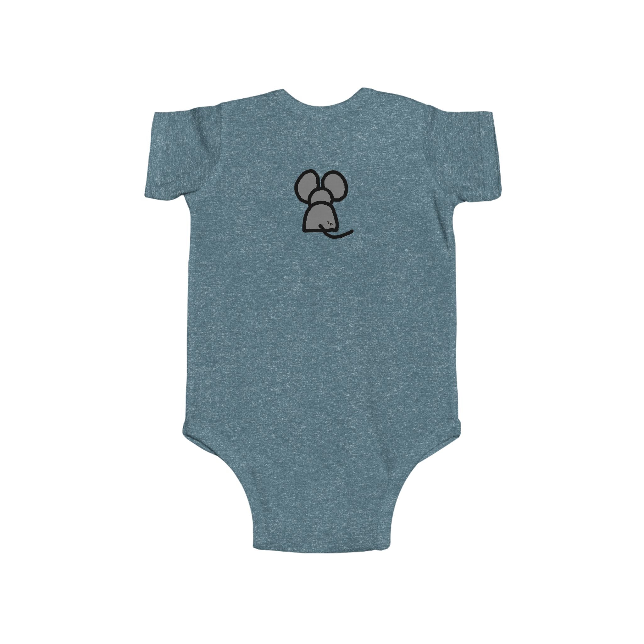 Cute Mouse Design Infant Bodysuit - Soft Jersey Baby Outfit