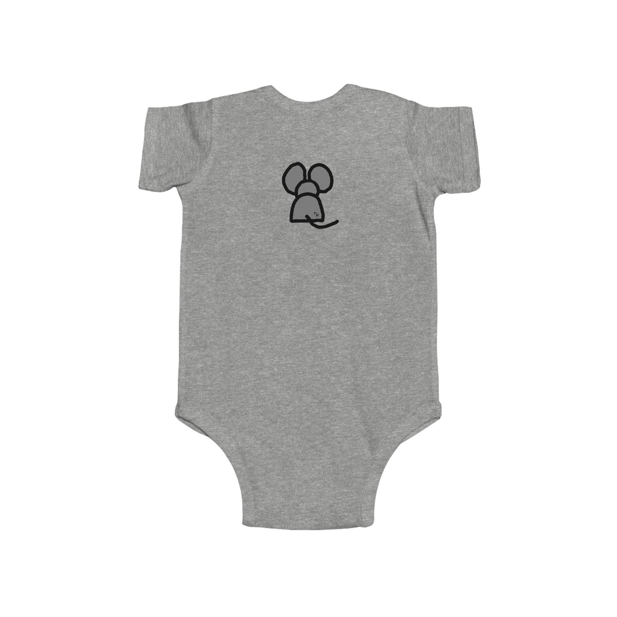 Cute Mouse Design Infant Bodysuit - Soft Jersey Baby Outfit