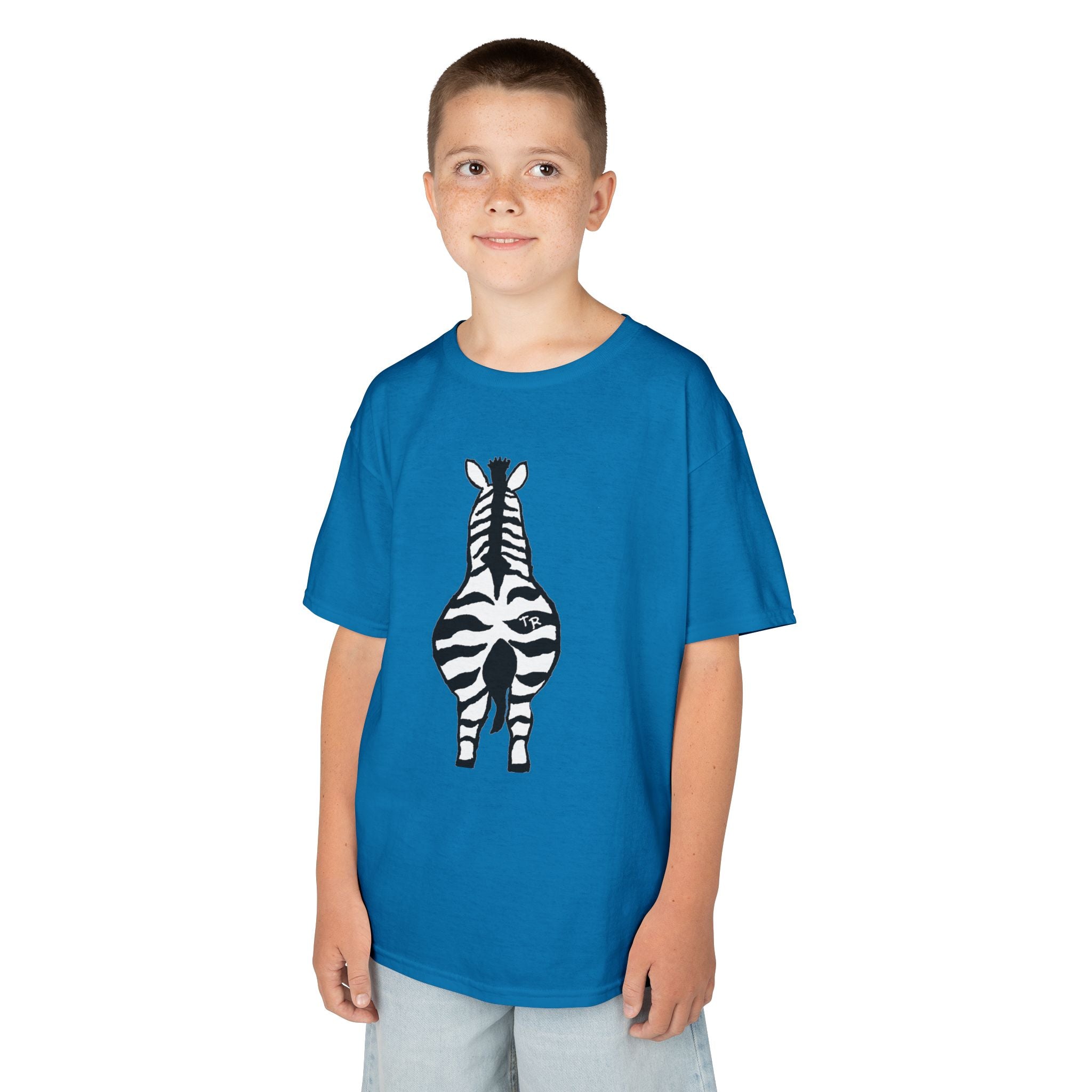 Talleyrand Bands Youth T-shirt with Zebra print front.
