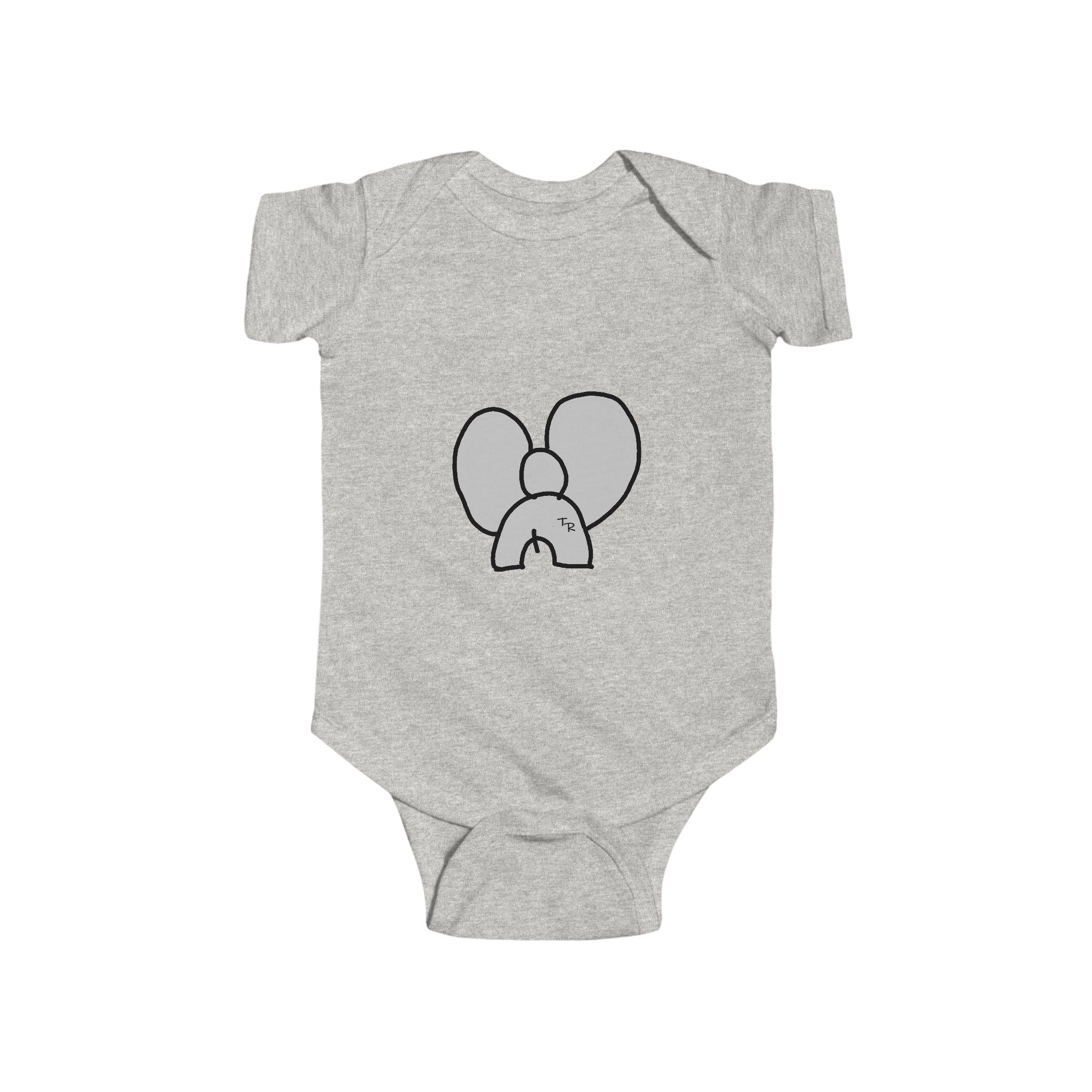 The TalleyRand & Co. Elephant on a Infant Baby Rib Bodysuit