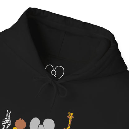 Whimsical Animal Sweatshirt, Cozy Unisex Hoodie for Kids & Teens, Fun Gift for Birthdays, Animal Lovers' Apparel