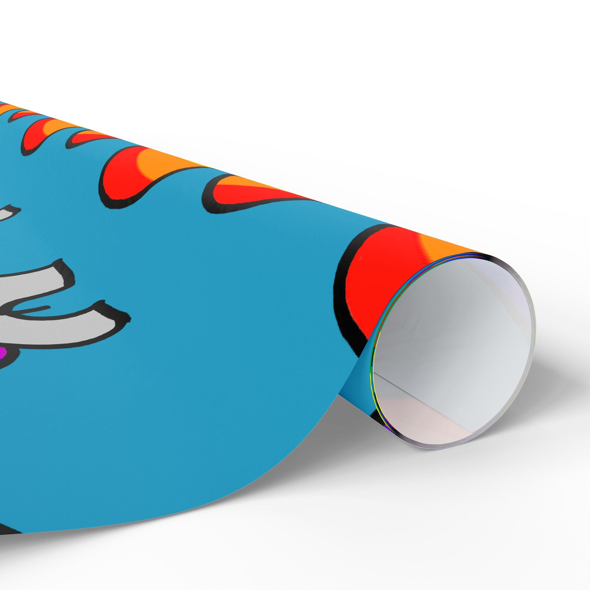 Rainbow Heart Elephant Wrapping Paper