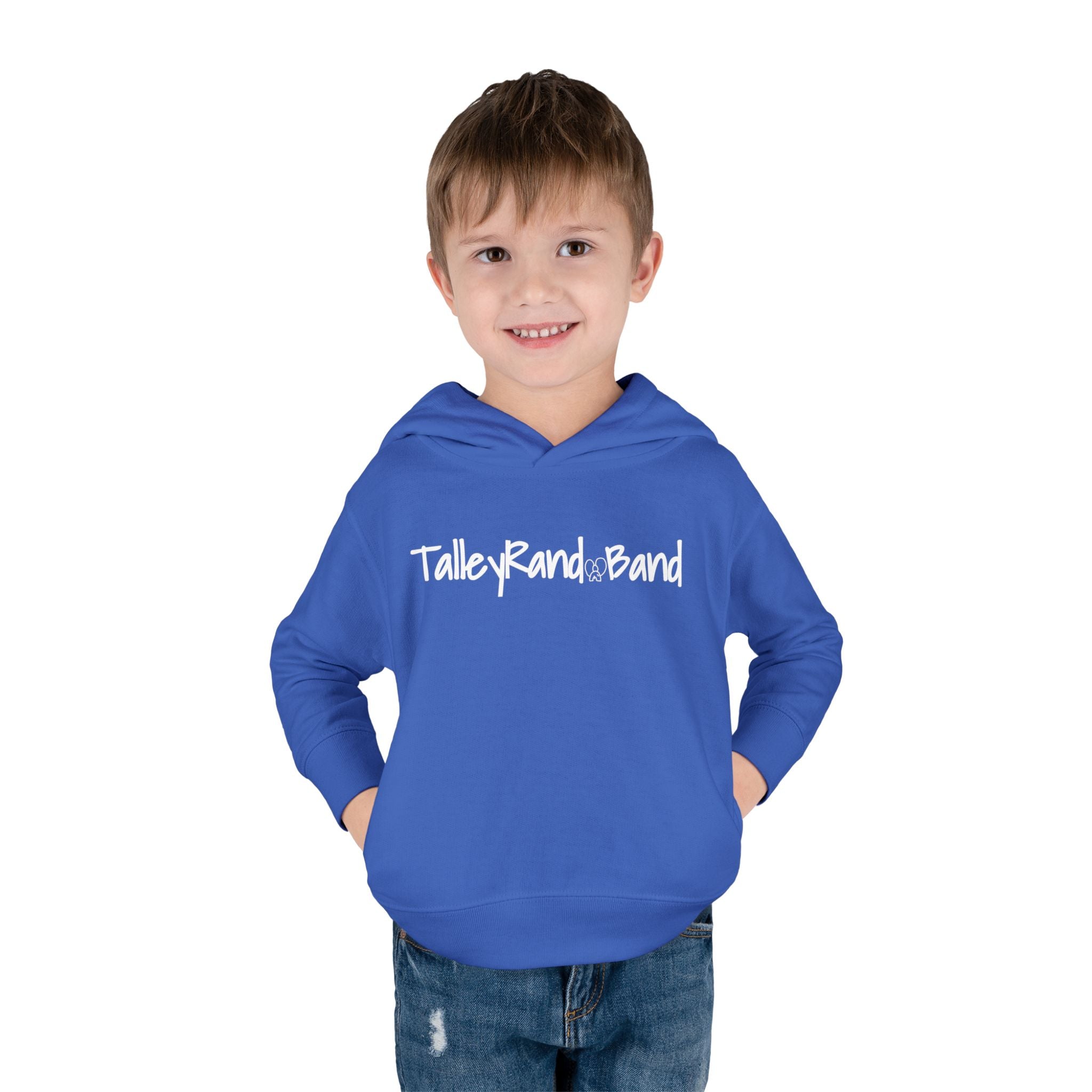 Kids Fleece Hoodie - TalleyRand Band Print Front - Stick Together Fam Back