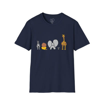 Animal Band Graphic T-Shirt, Cute Zoo Animal Tee, Unisex T-Shirt, Birthday Gift, Fun, Family, Party Outfit, Adventure Shirt