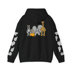 Talleyrand Band Hooded Sweatshirt Text Front/ picture back and picture sleeves
