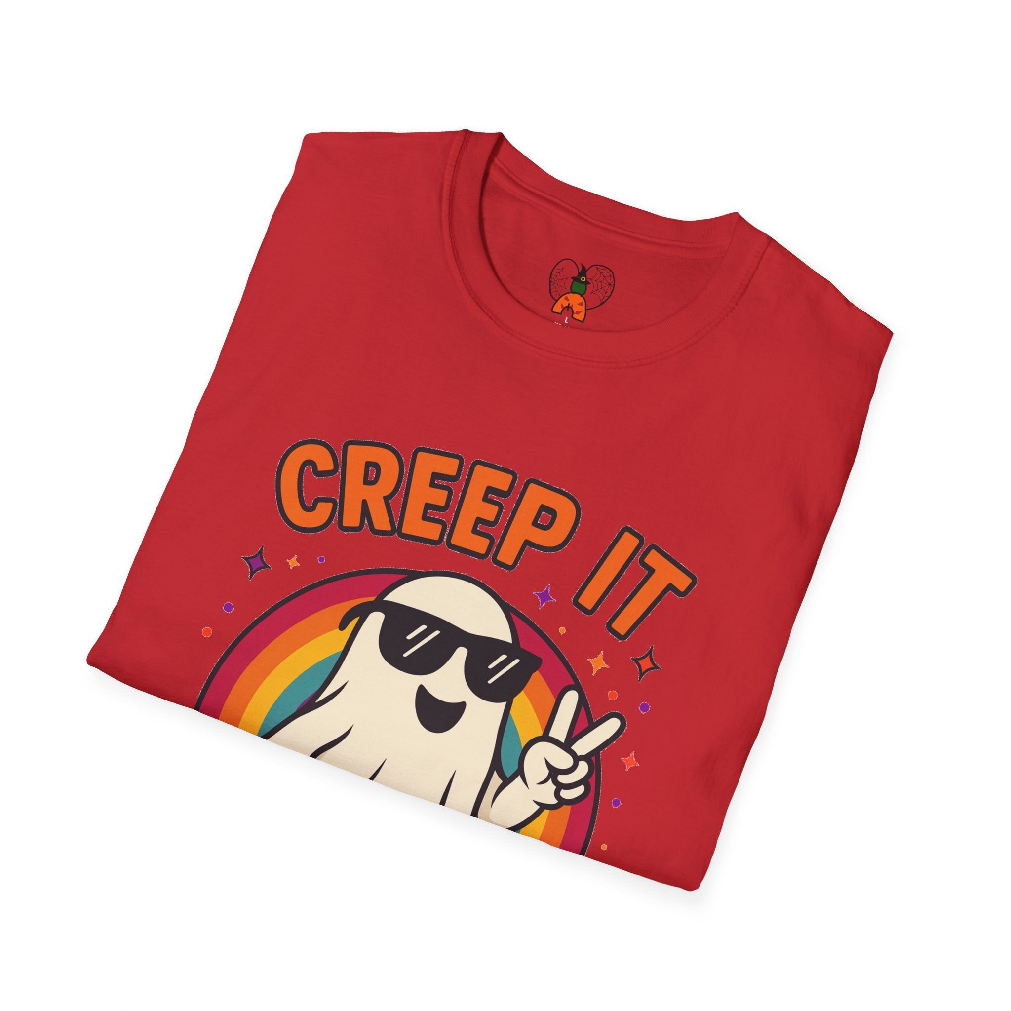 Creep It Real Ghost T-Shirt, Funny Ghost Tee, Unisex Halloween Shirt, Casual Everyday Wear, Gift for Halloween Lovers