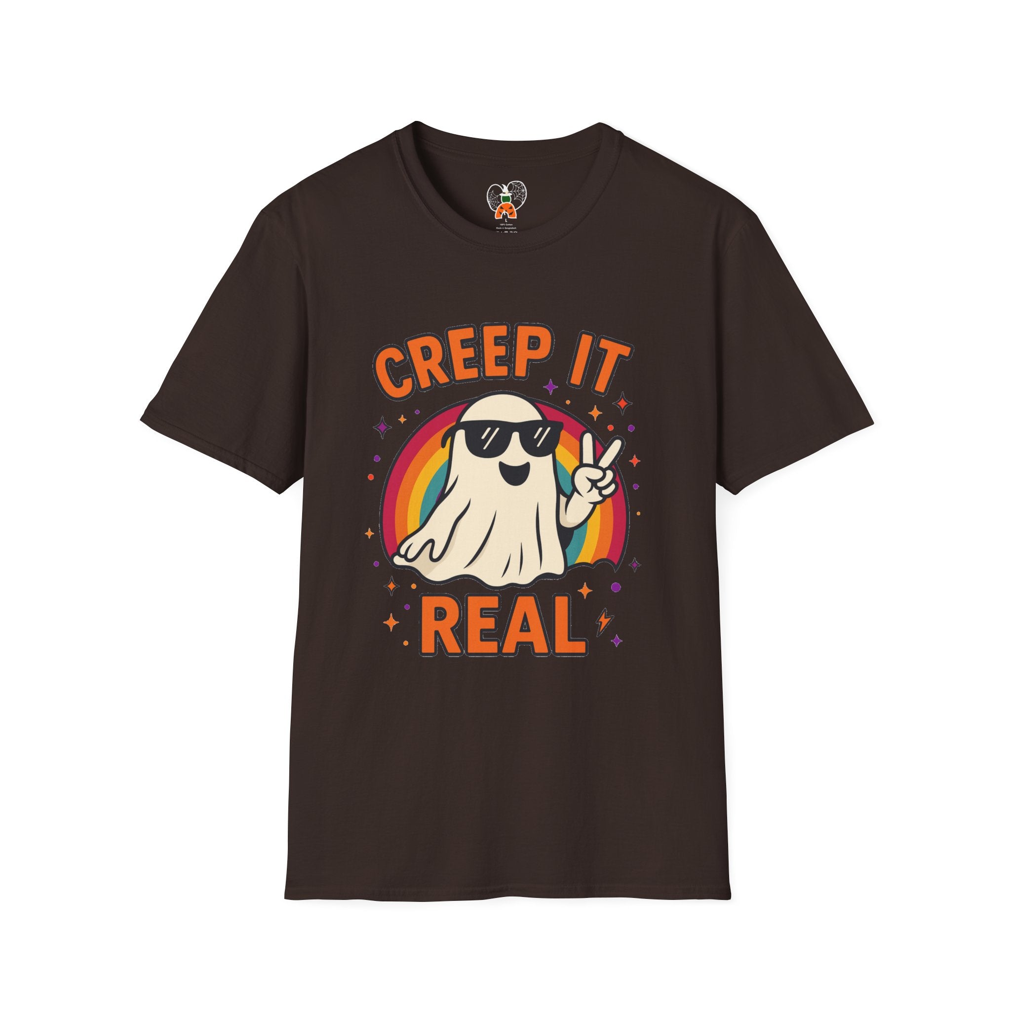Creep It Real Ghost T-Shirt, Funny Ghost Tee, Unisex Halloween Shirt, Casual Everyday Wear, Gift for Halloween Lovers