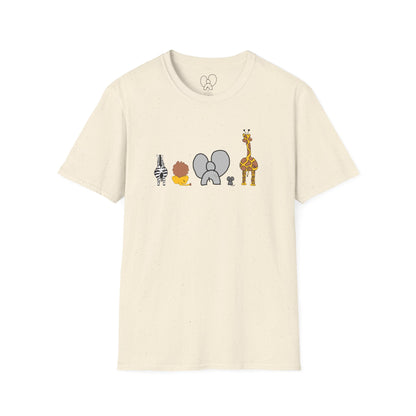 Animal Band Graphic T-Shirt, Cute Zoo Animal Tee, Unisex T-Shirt, Birthday Gift, Fun, Family, Party Outfit, Adventure Shirt