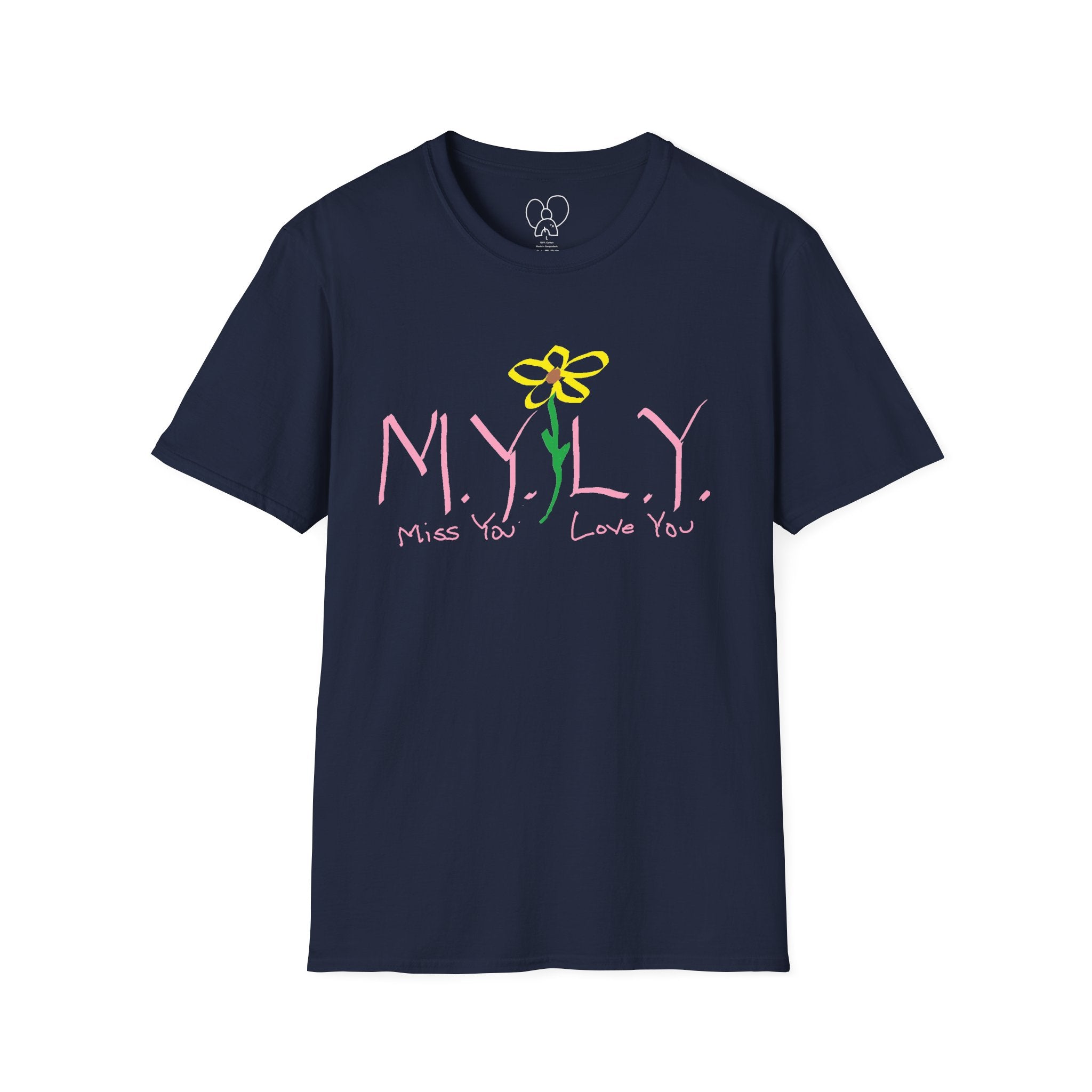 Unisex Softstyle T-Shirt with 'Miss You, Love You' Floral Design - Perfect for Gifts, Casual Wear, Friendship, Love
