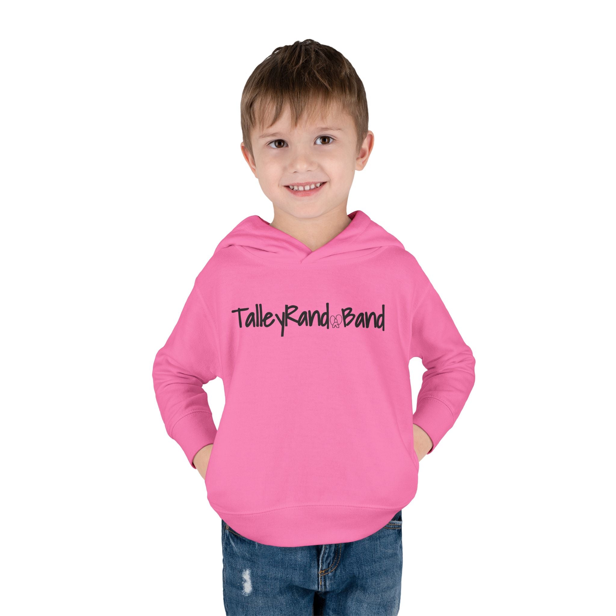 Kids Fleece Hoodie - TalleyRand Band Print Front - Stick Together Fam Back