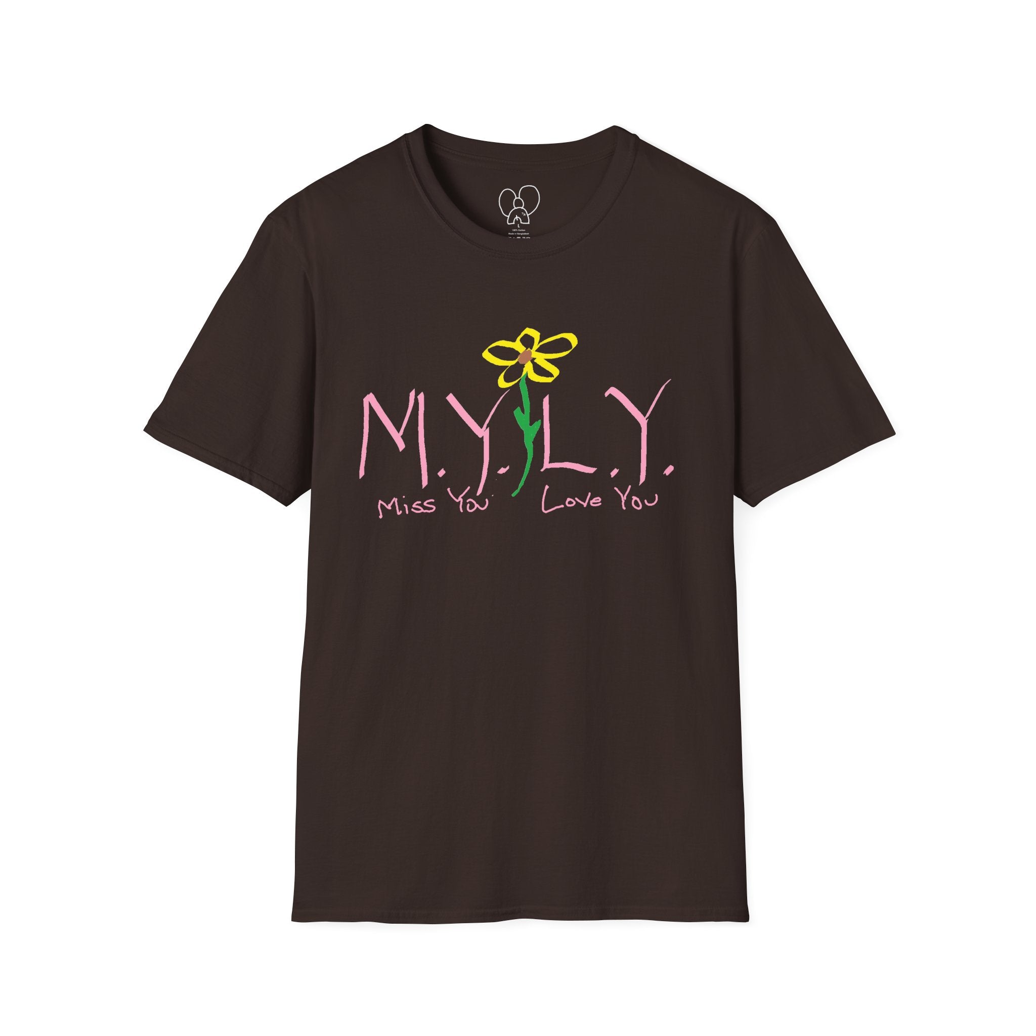Unisex Softstyle T-Shirt with 'Miss You, Love You' Floral Design - Perfect for Gifts, Casual Wear, Friendship, Love