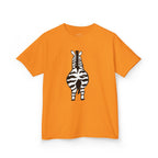 Talleyrand Bands Youth T-shirt with Zebra print front.