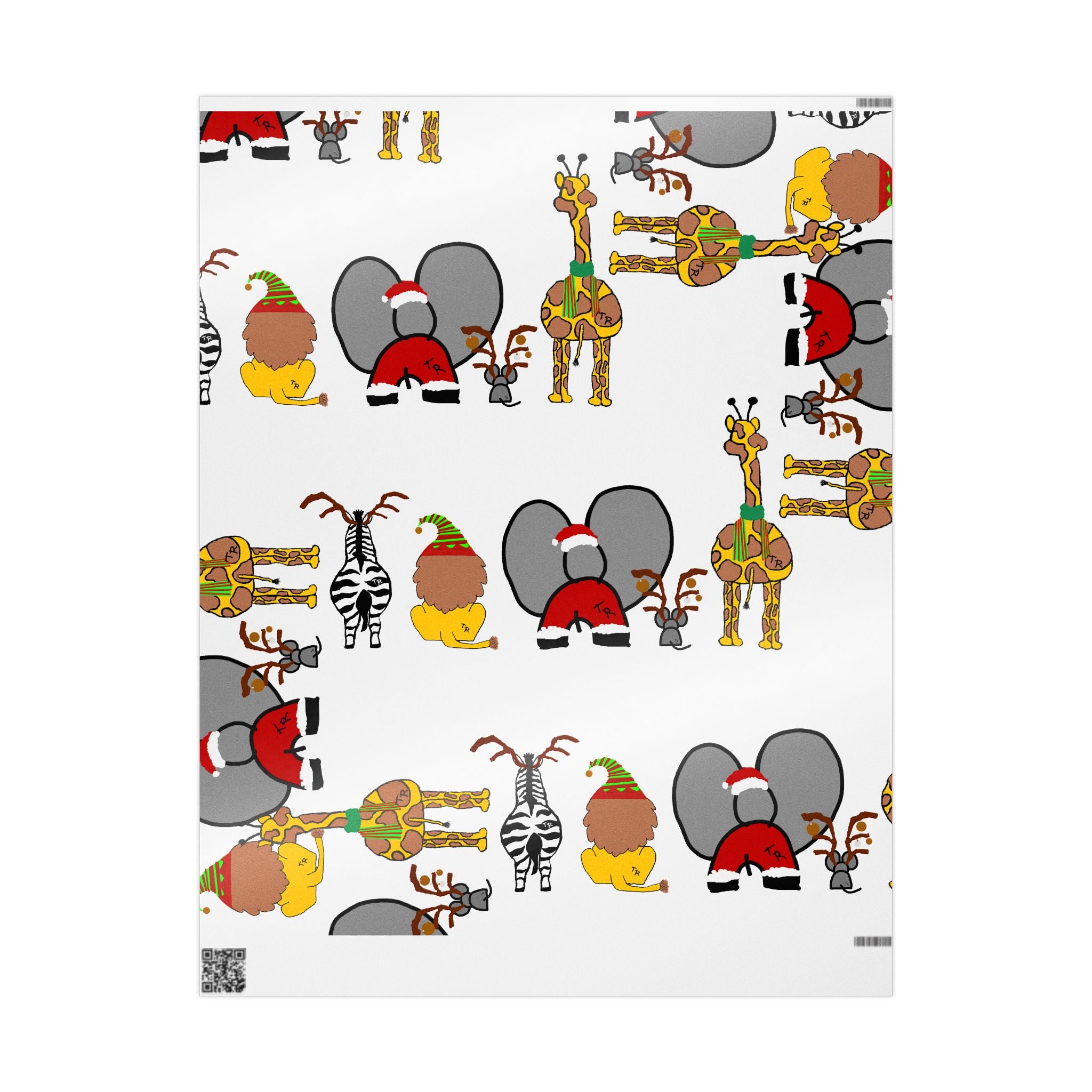 Talleyrand Band - Exclusive Holiday Wrapping Paper! With the Talleyrand Elephant, Giraffe, Zebra, Lion and Mouse