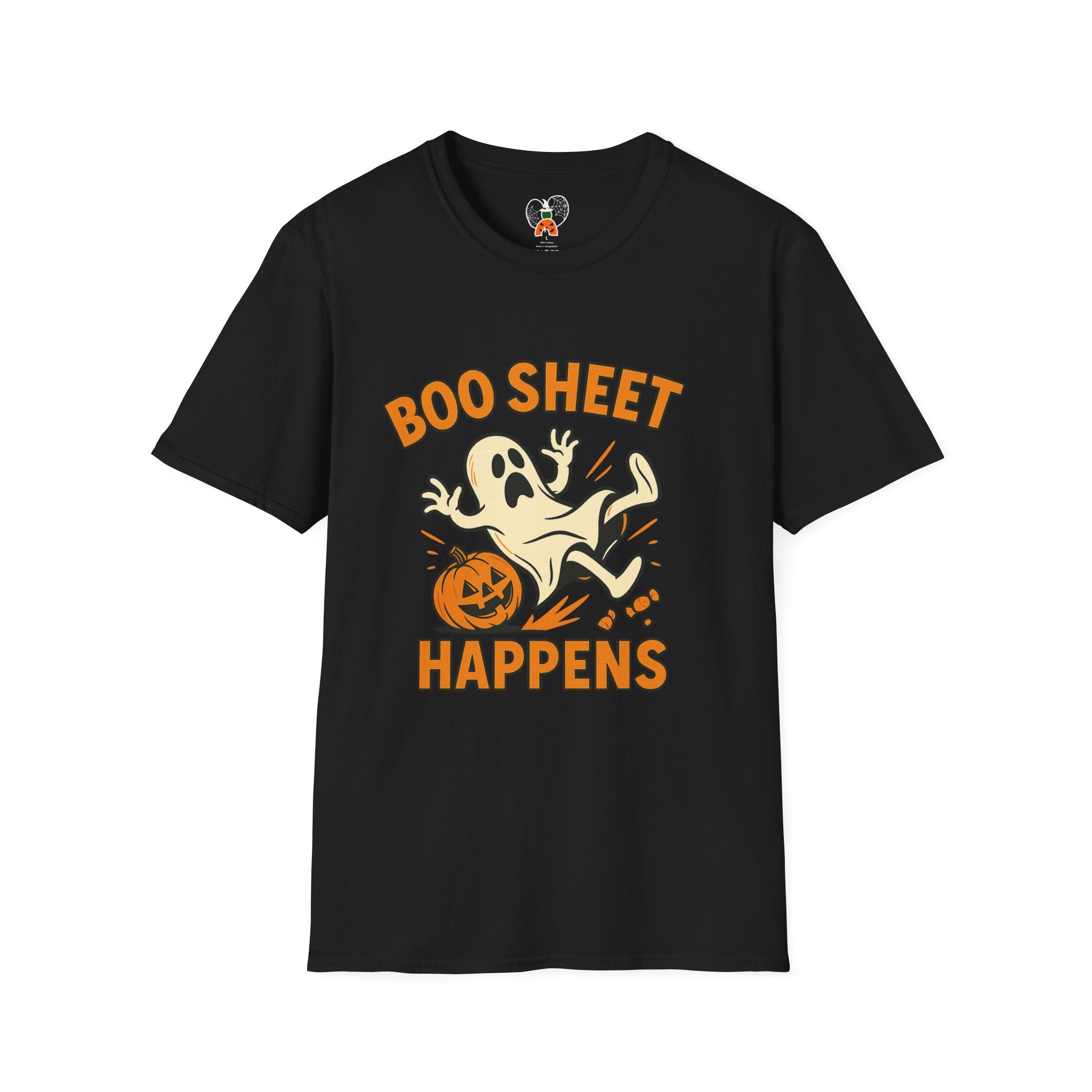 Halloween Boo Sheet T-Shirt, Unisex Softstyle Tee, Funny Halloween Shirt, Fall Festive Apparel, Ghost Themed Gift
