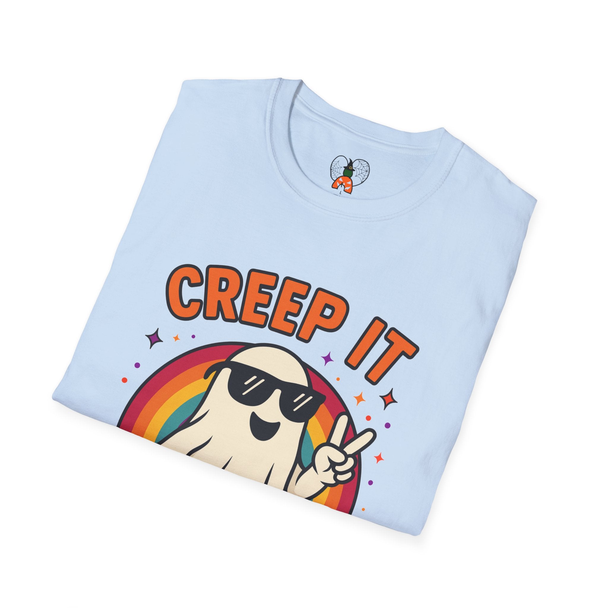 Creep It Real Ghost T-Shirt, Funny Ghost Tee, Unisex Halloween Shirt, Casual Everyday Wear, Gift for Halloween Lovers