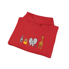 Whimsical Animal Sweatshirt, Cozy Unisex Hoodie for Kids & Teens, Fun Gift for Birthdays, Animal Lovers' Apparel