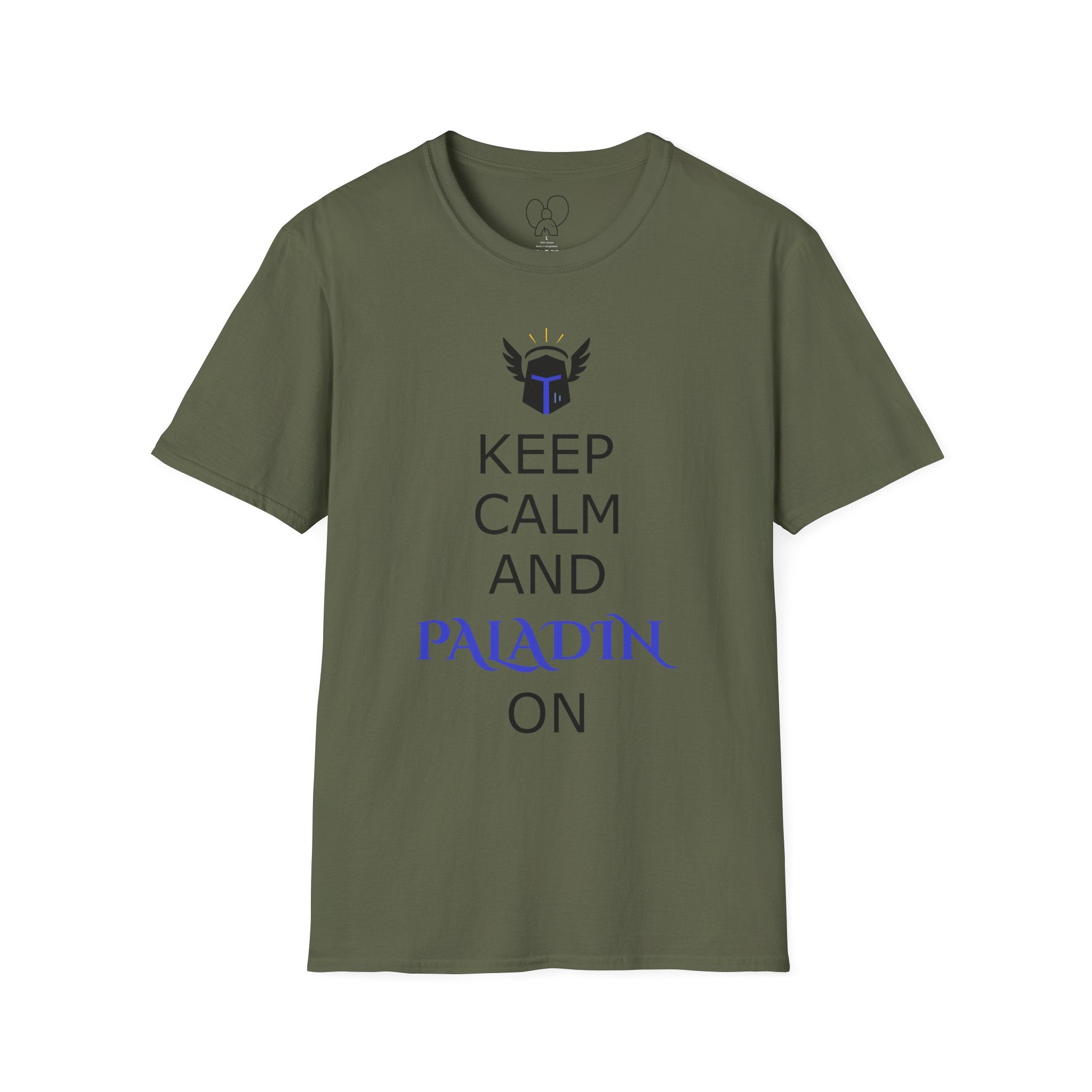 Keep Calm and Paladin On T-Shirt, Unisex Gaming Tee