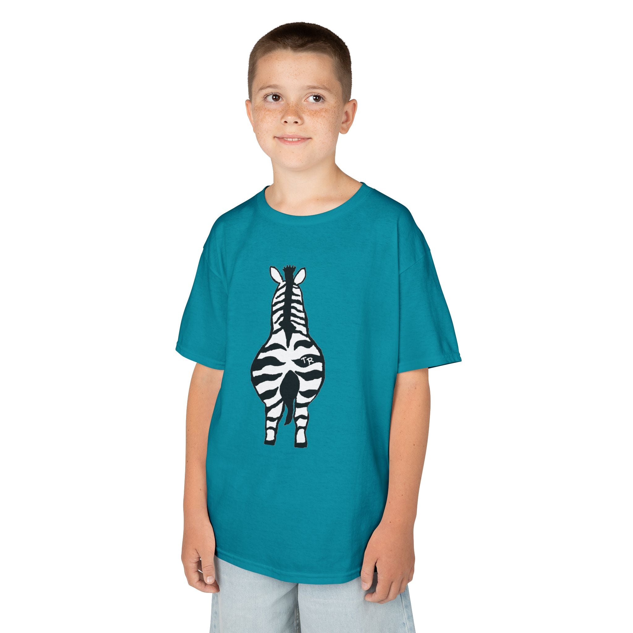Talleyrand Bands Youth T-shirt with Zebra print front.