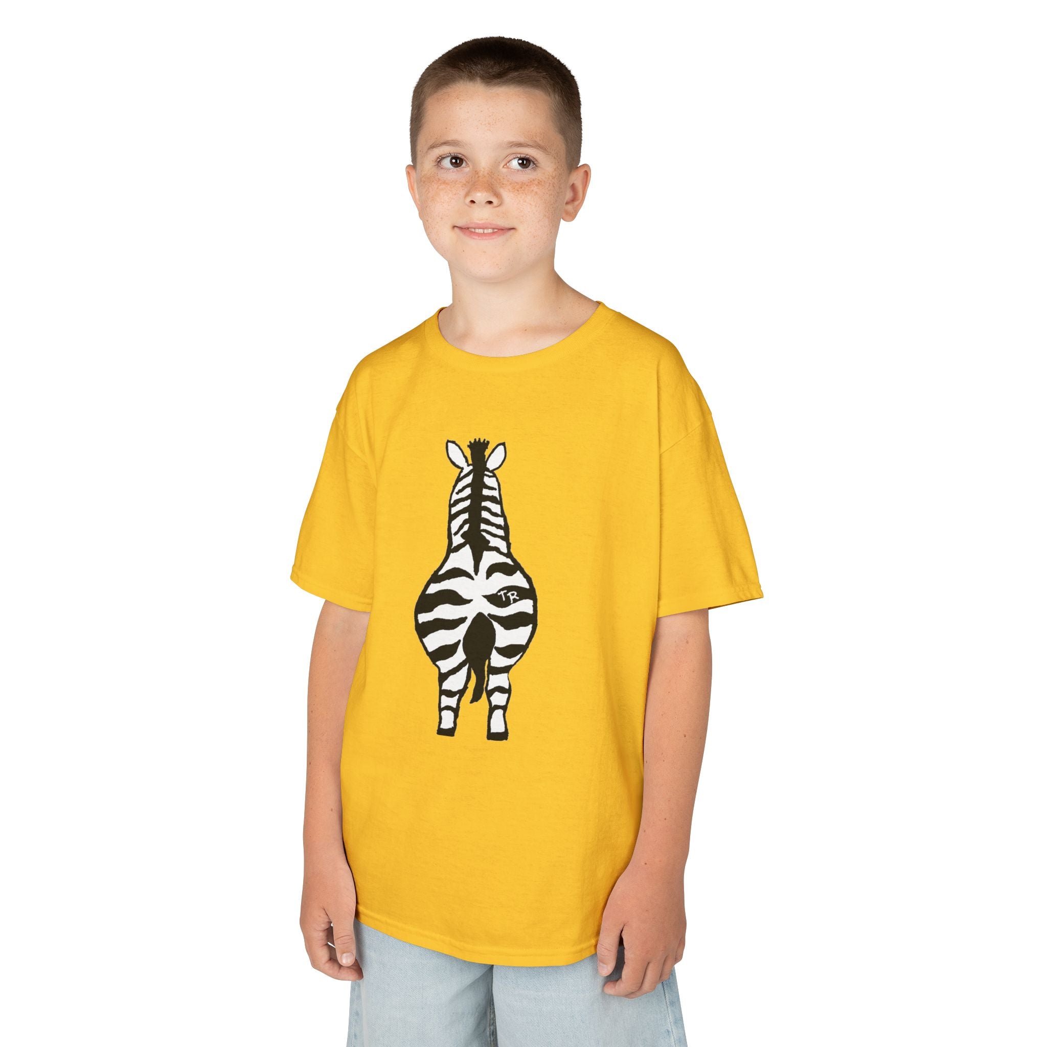 Talleyrand Bands Youth T-shirt with Zebra print front.