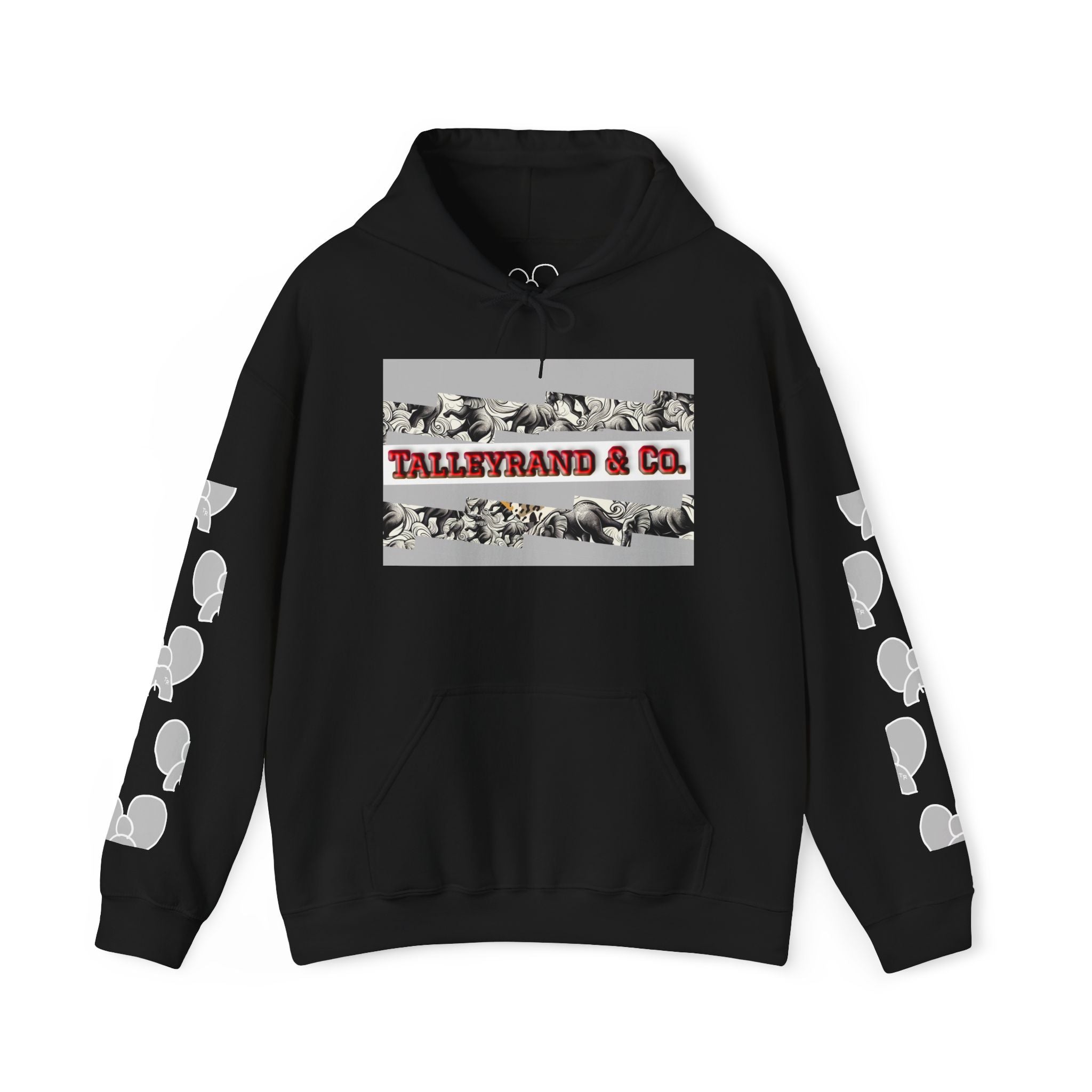 Talleyrand Band Hooded Sweatshirt Text Front/ picture back and picture sleeves