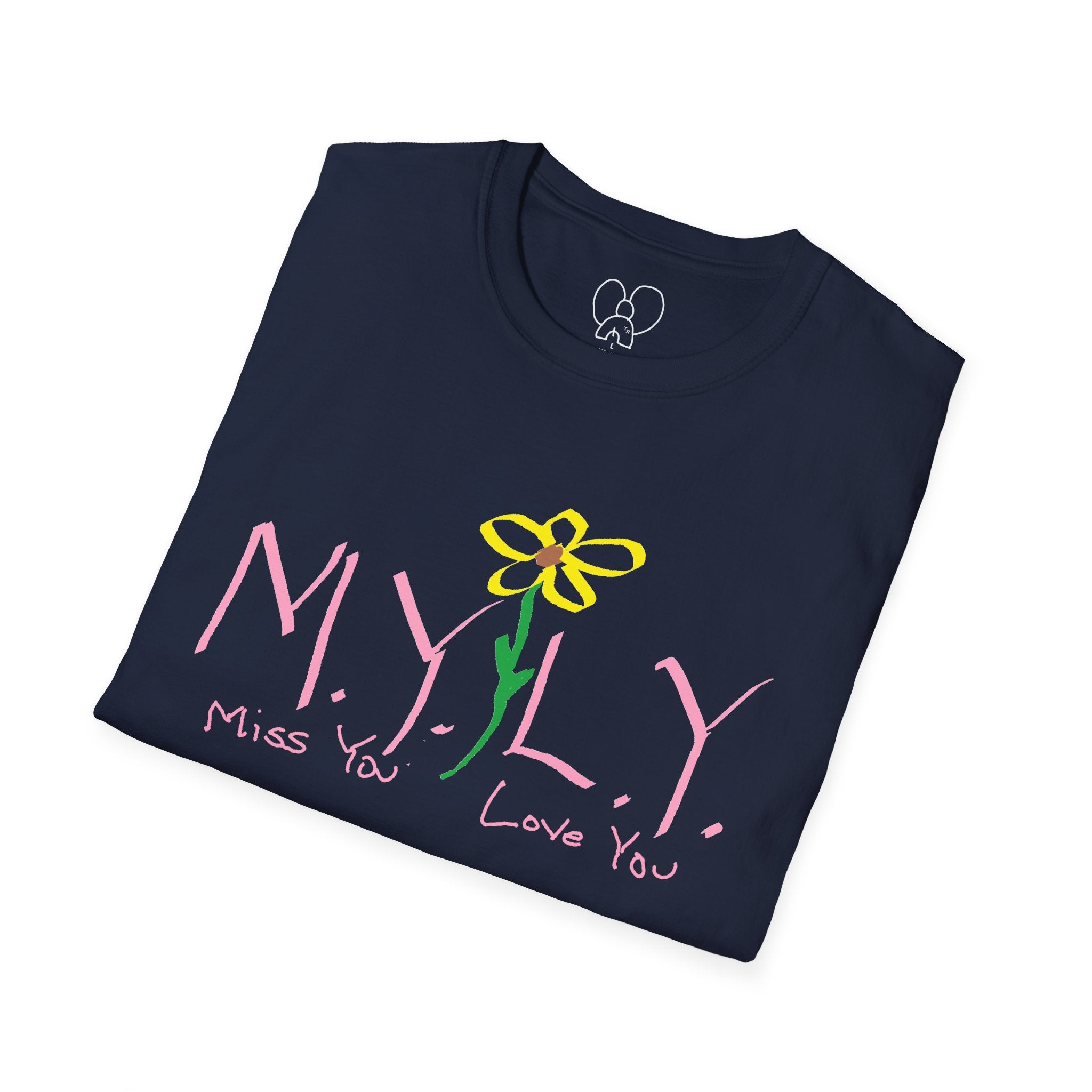 Unisex Softstyle T-Shirt with 'Miss You, Love You' Floral Design - Perfect for Gifts, Casual Wear, Friendship, Love