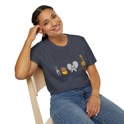 Animal Band Graphic T-Shirt, Cute Zoo Animal Tee, Unisex T-Shirt, Birthday Gift, Fun, Family, Party Outfit, Adventure Shirt