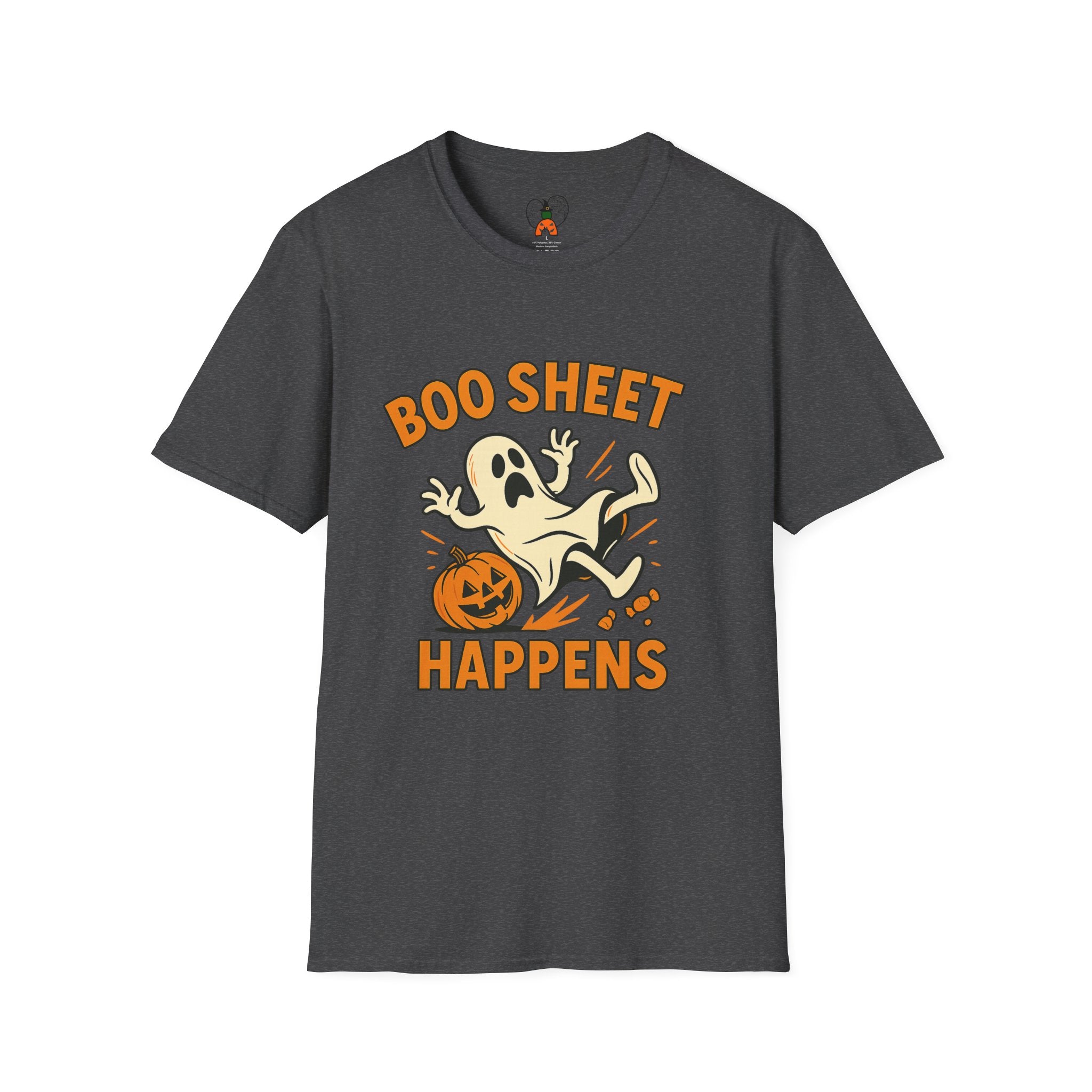 Halloween Boo Sheet T-Shirt, Unisex Softstyle Tee, Funny Halloween Shirt, Fall Festive Apparel, Ghost Themed Gift