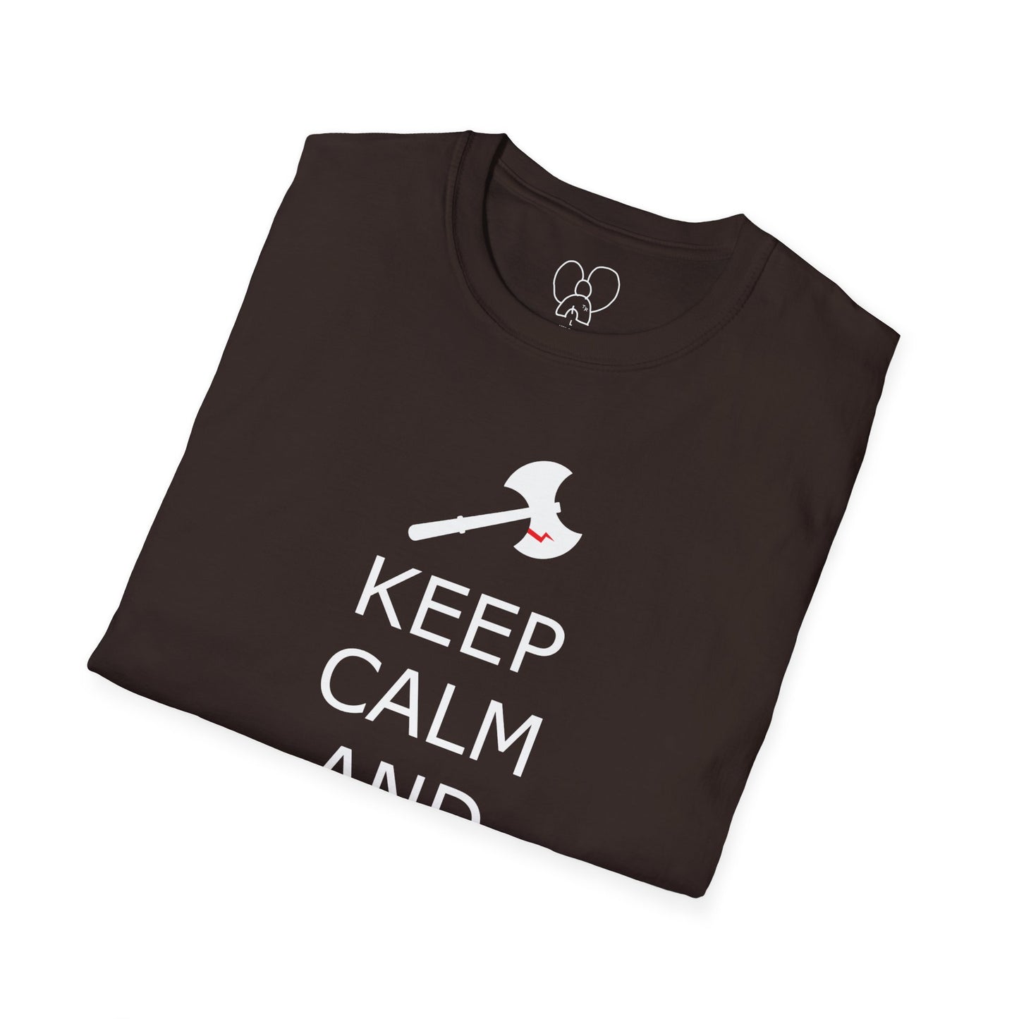 Keep Calm and Barbarian On Unisex Softstyle T-Shirt, Funny Graphic Tee, Gift for Comic Fans, Casual Wear, Great for Parties, Birthday Gift