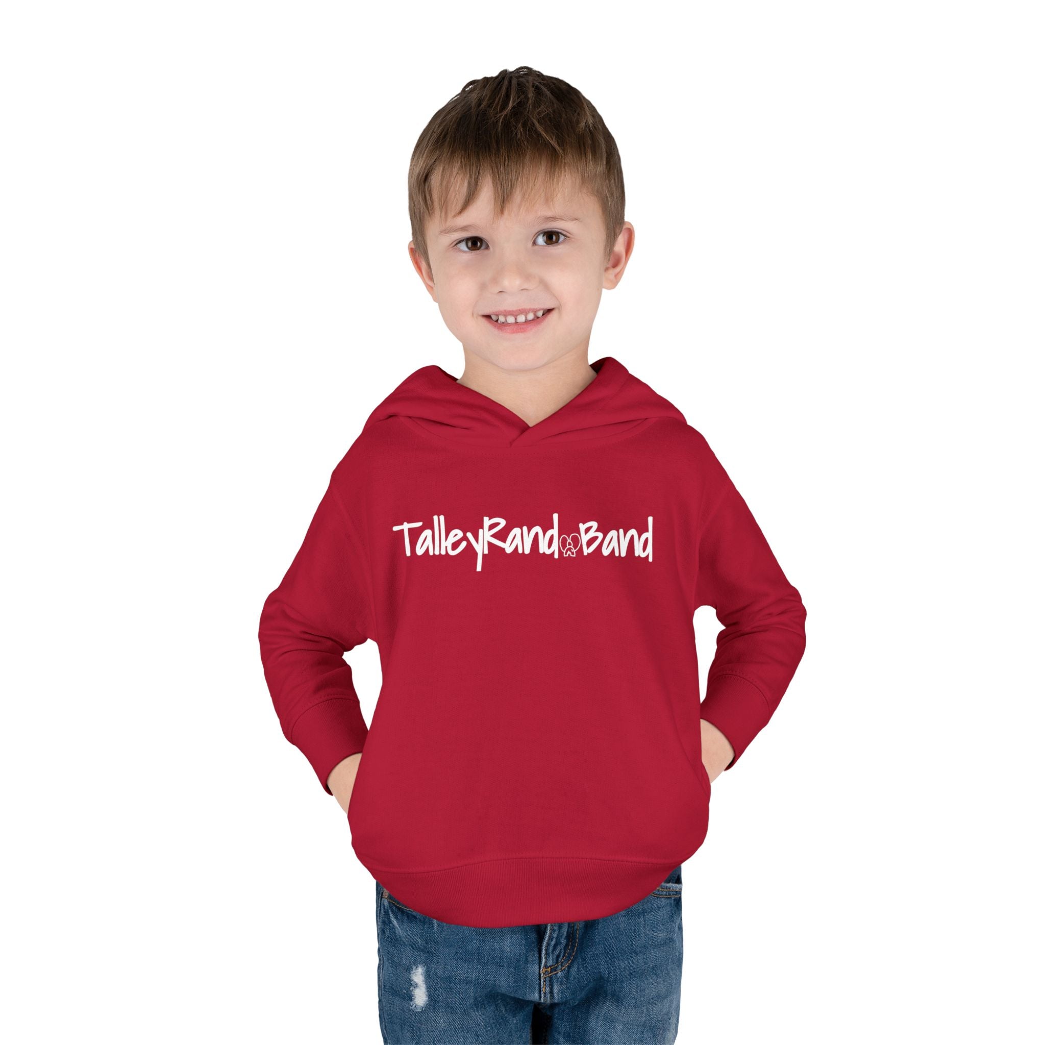 Kids Fleece Hoodie - TalleyRand Band Print Front - Stick Together Fam Back