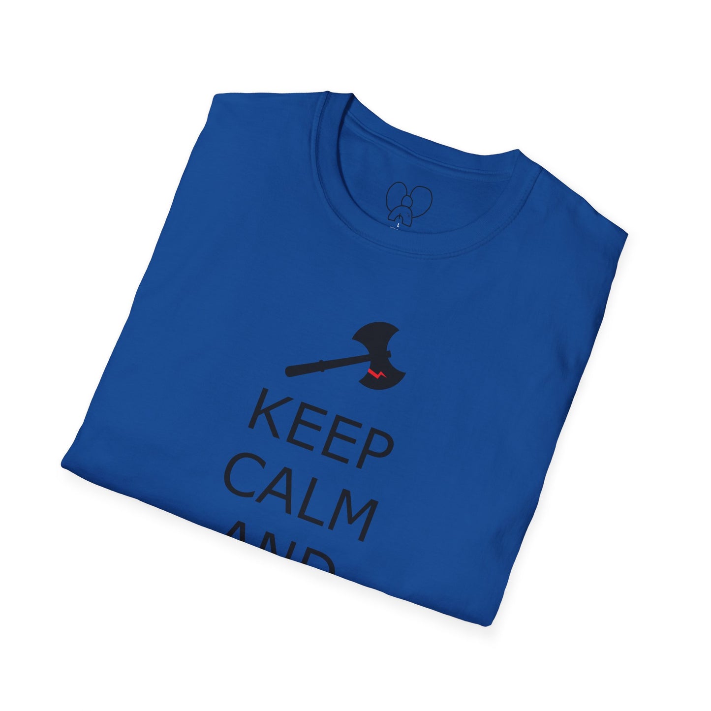 Keep Calm and Barbarian On Unisex Softstyle T-Shirt, Funny Graphic Tee, Gift for Comic Fans, Casual Wear, Great for Parties, Birthday Gift