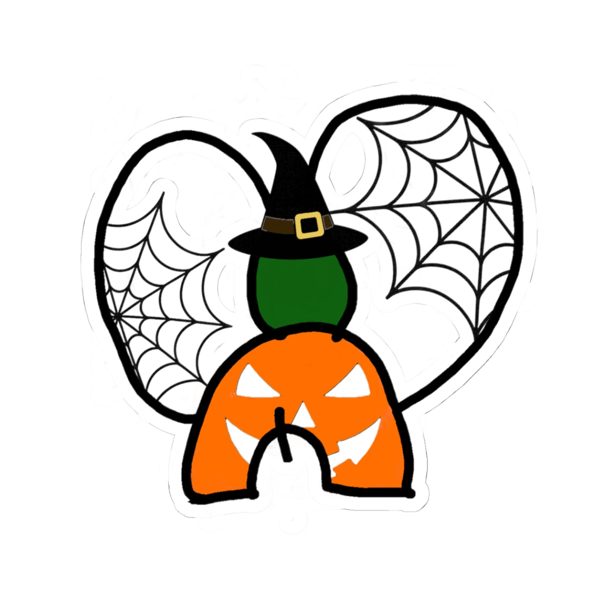 Halloween Pumpkin Witch Kiss-Cut Stickers | Spooky Decor, Fall Crafting, Laptop Stickers, Party Favors, Trick or Treat