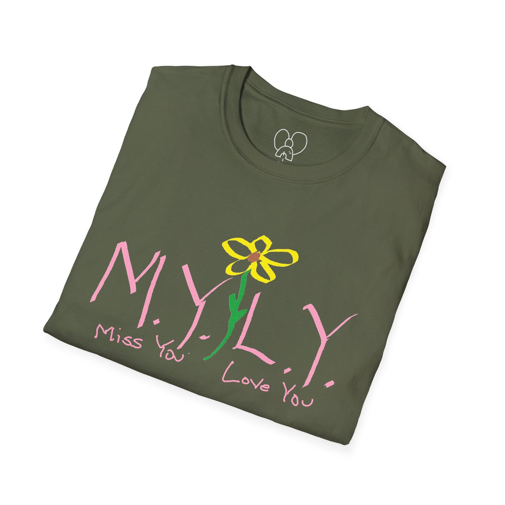 Unisex Softstyle T-Shirt with 'Miss You, Love You' Floral Design - Perfect for Gifts, Casual Wear, Friendship, Love