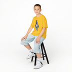 Talleyrand Bands Youth T-shirt with Zebra print front.