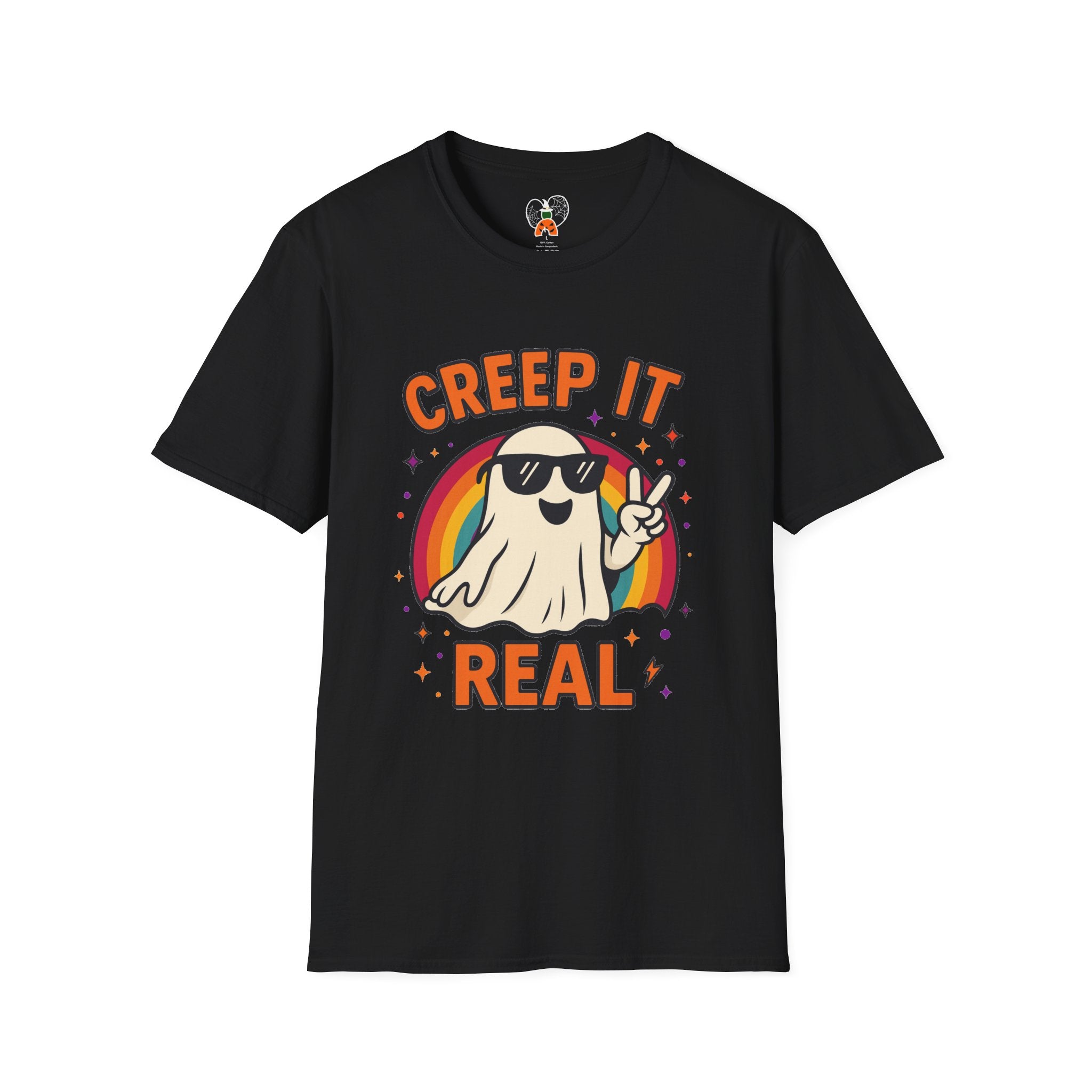 Creep It Real Ghost T-Shirt, Funny Ghost Tee, Unisex Halloween Shirt, Casual Everyday Wear, Gift for Halloween Lovers