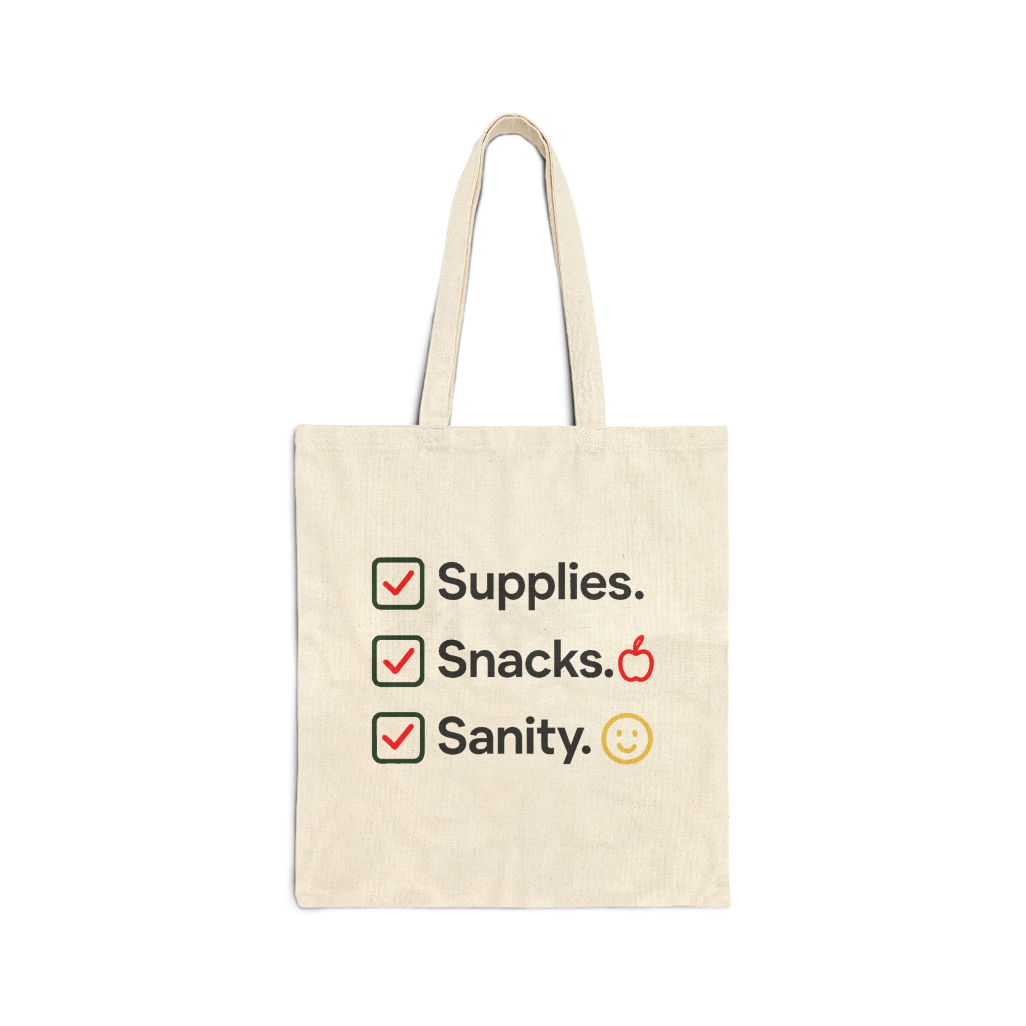 Teacher Vibes Canvas Tote Bag