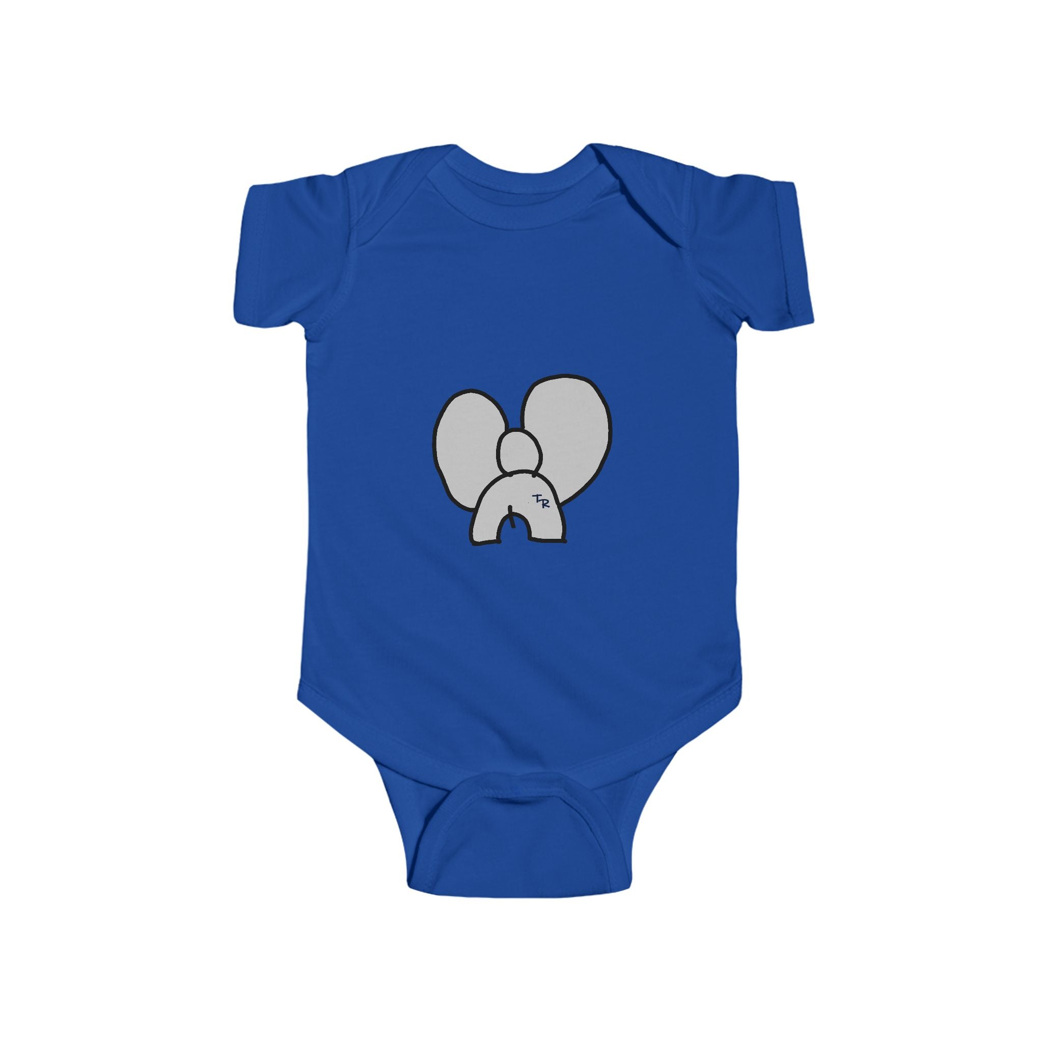 The TalleyRand & Co. Elephant on a Infant Baby Rib Bodysuit