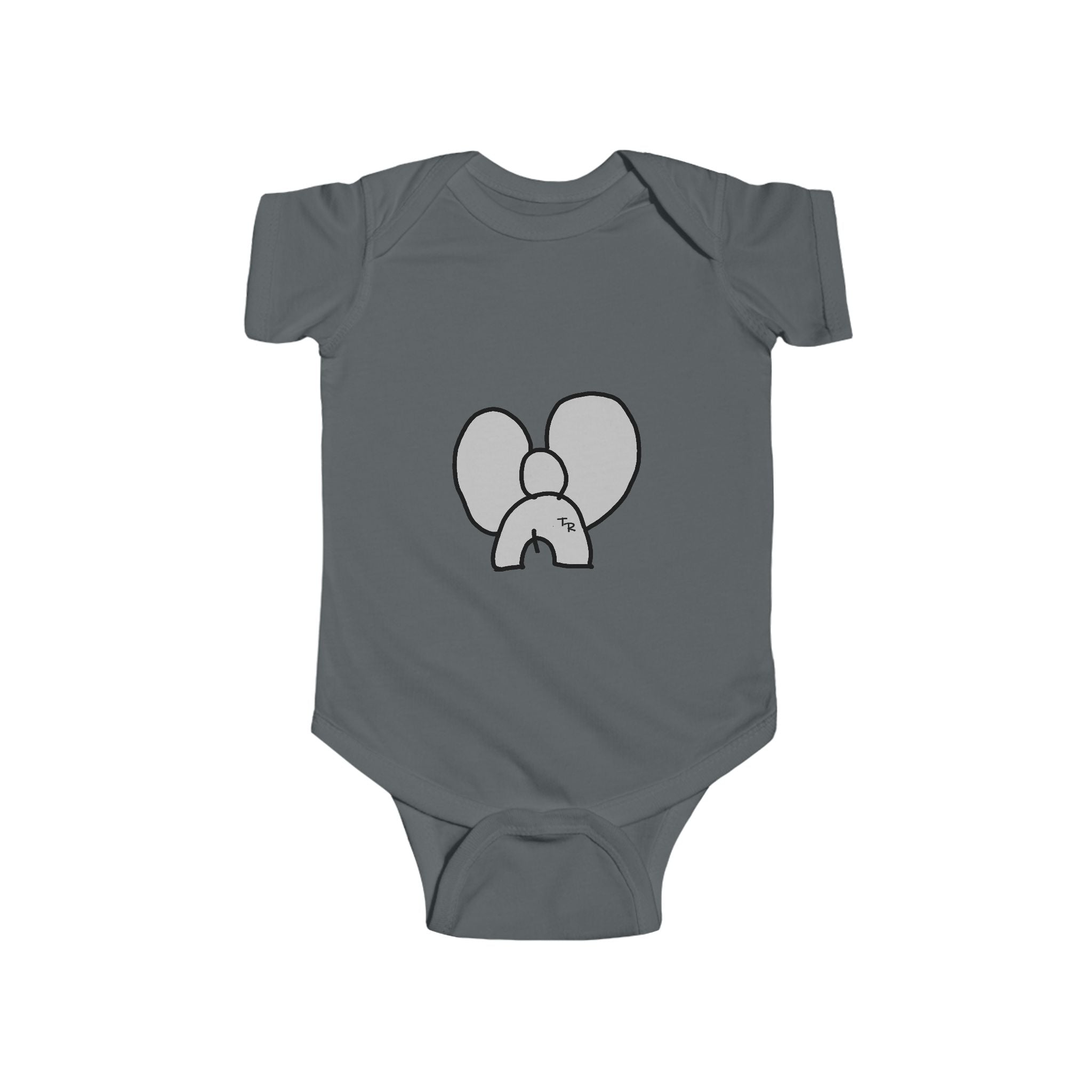 The TalleyRand & Co. Elephant on a Infant Baby Rib Bodysuit