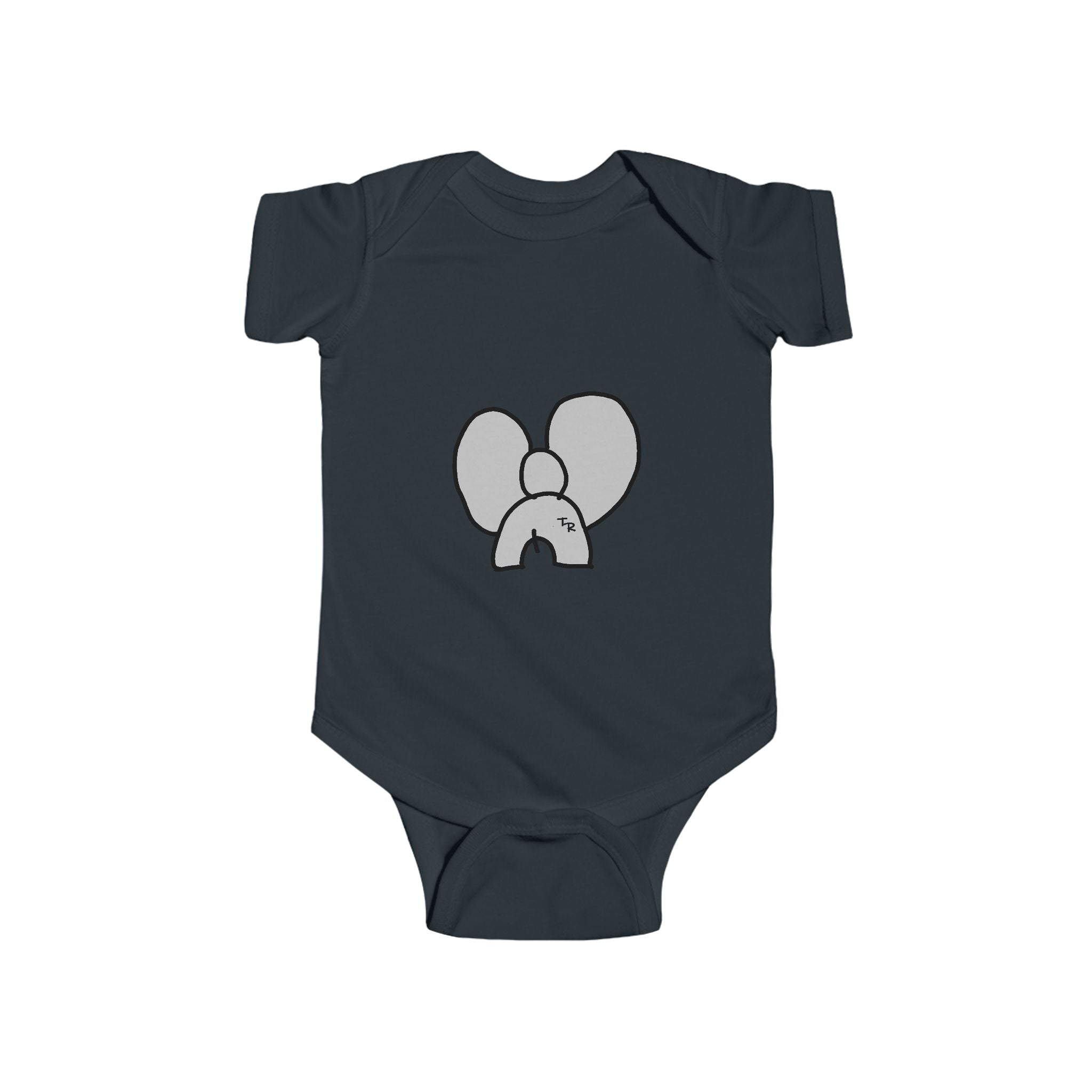 The TalleyRand & Co. Elephant on a Infant Baby Rib Bodysuit