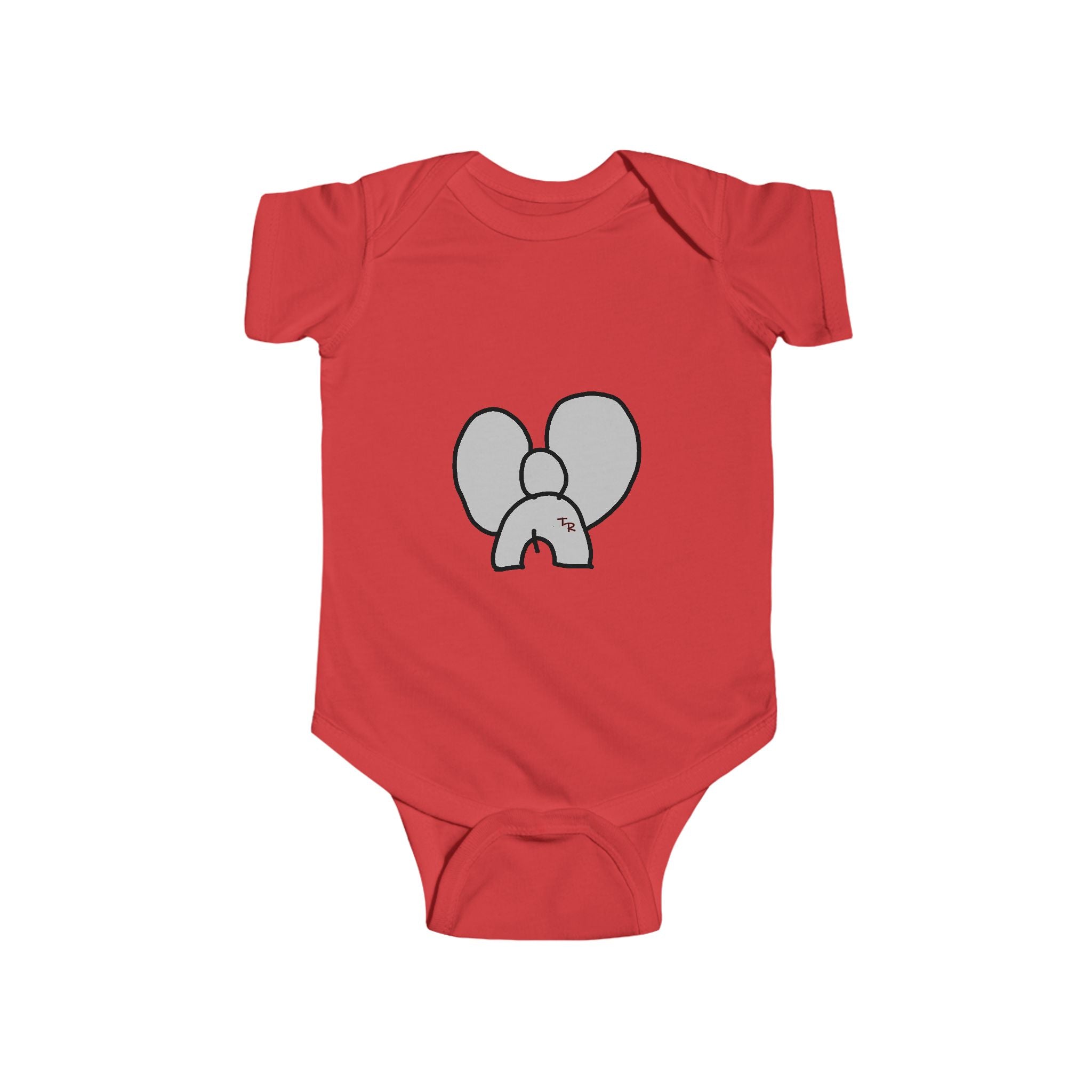 The TalleyRand & Co. Elephant on a Infant Baby Rib Bodysuit