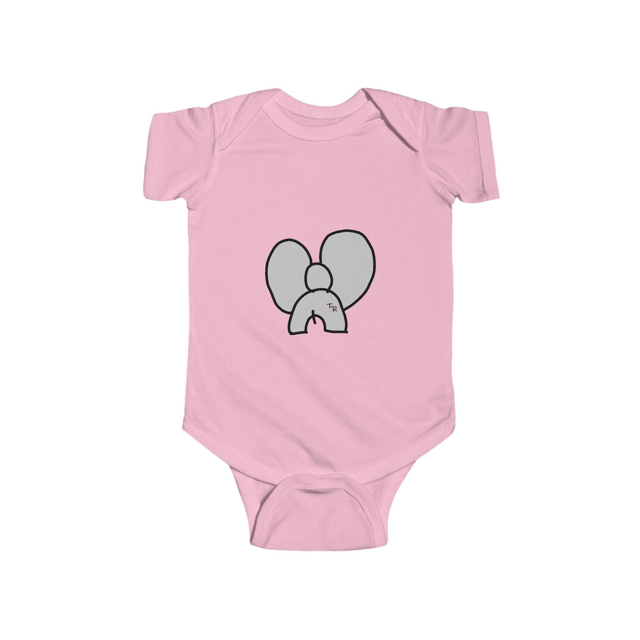 The TalleyRand & Co. Elephant on a Infant Baby Rib Bodysuit