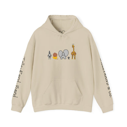 Whimsical Animal Sweatshirt, Cozy Unisex Hoodie for Kids & Teens, Fun Gift for Birthdays, Animal Lovers' Apparel