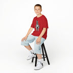 Talleyrand Bands Youth T-shirt with Zebra print front.