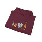 Whimsical Animal Sweatshirt, Cozy Unisex Hoodie for Kids & Teens, Fun Gift for Birthdays, Animal Lovers' Apparel