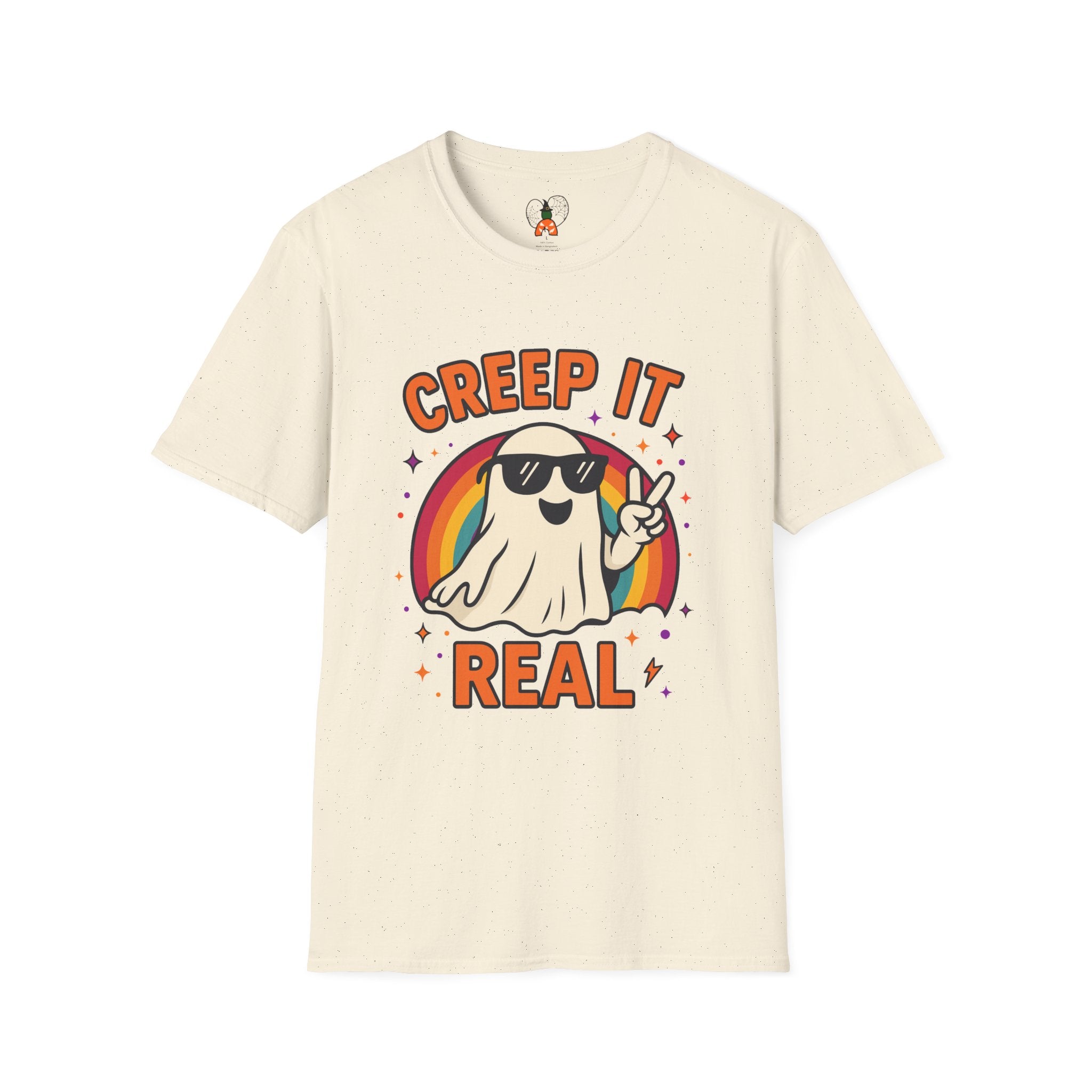 Creep It Real Ghost T-Shirt, Funny Ghost Tee, Unisex Halloween Shirt, Casual Everyday Wear, Gift for Halloween Lovers