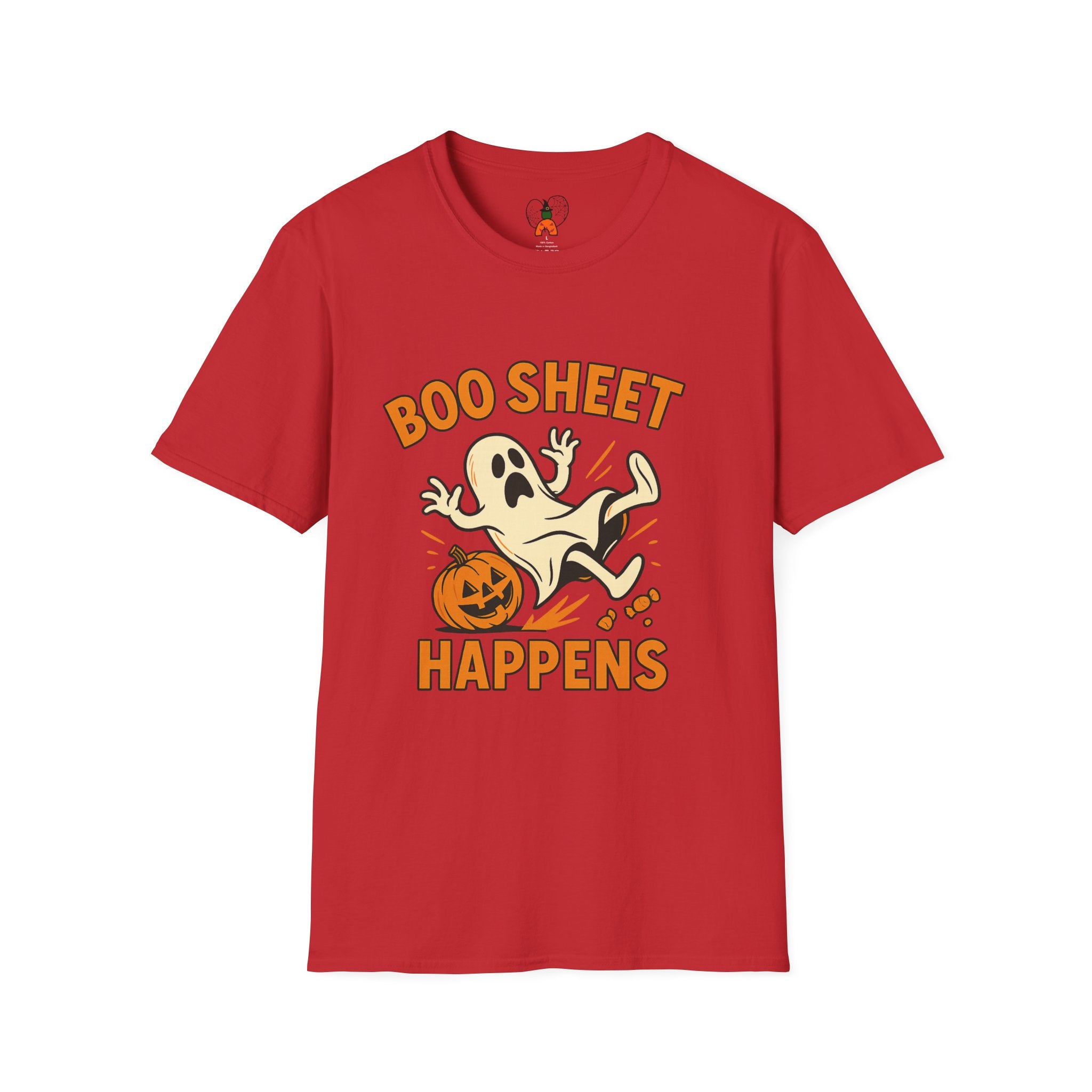 Halloween Boo Sheet T-Shirt, Unisex Softstyle Tee, Funny Halloween Shirt, Fall Festive Apparel, Ghost Themed Gift