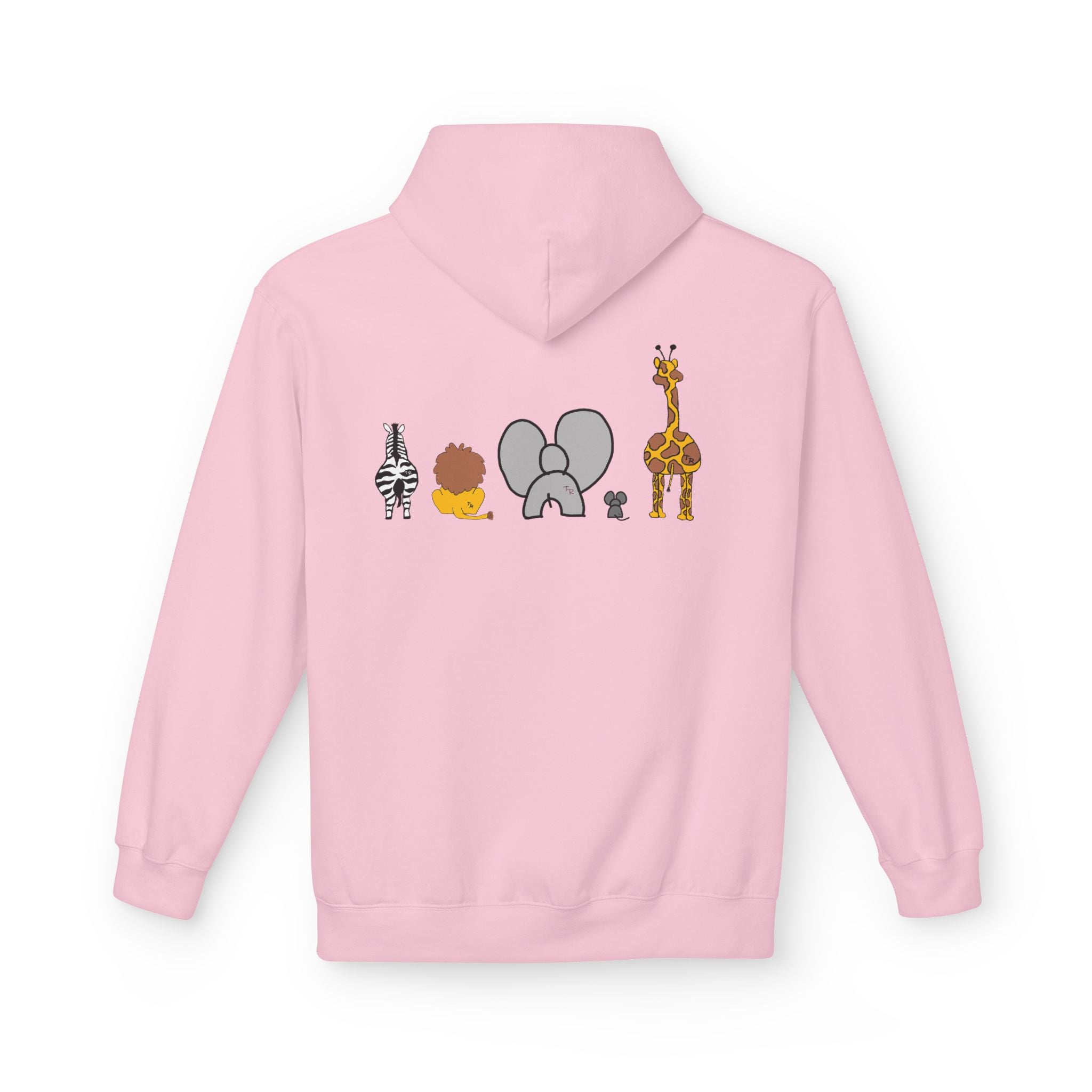 Safari Friends Hoodie — Cute Lion, Zebra, Elephant & Giraffe Graphic Pullover