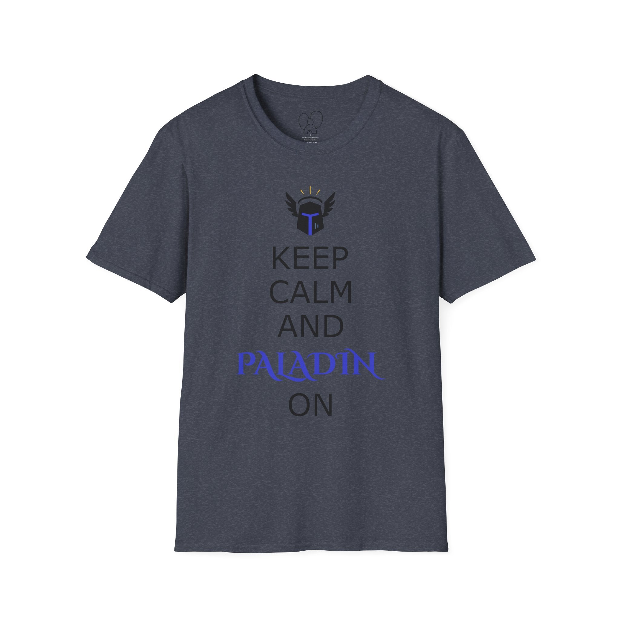 Keep Calm and Paladin On T-Shirt, Unisex Gaming Tee