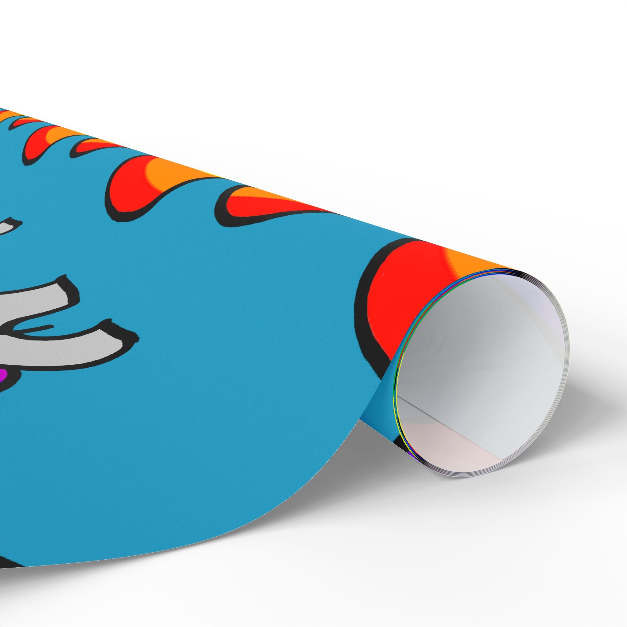 Rainbow Heart Elephant Wrapping Paper